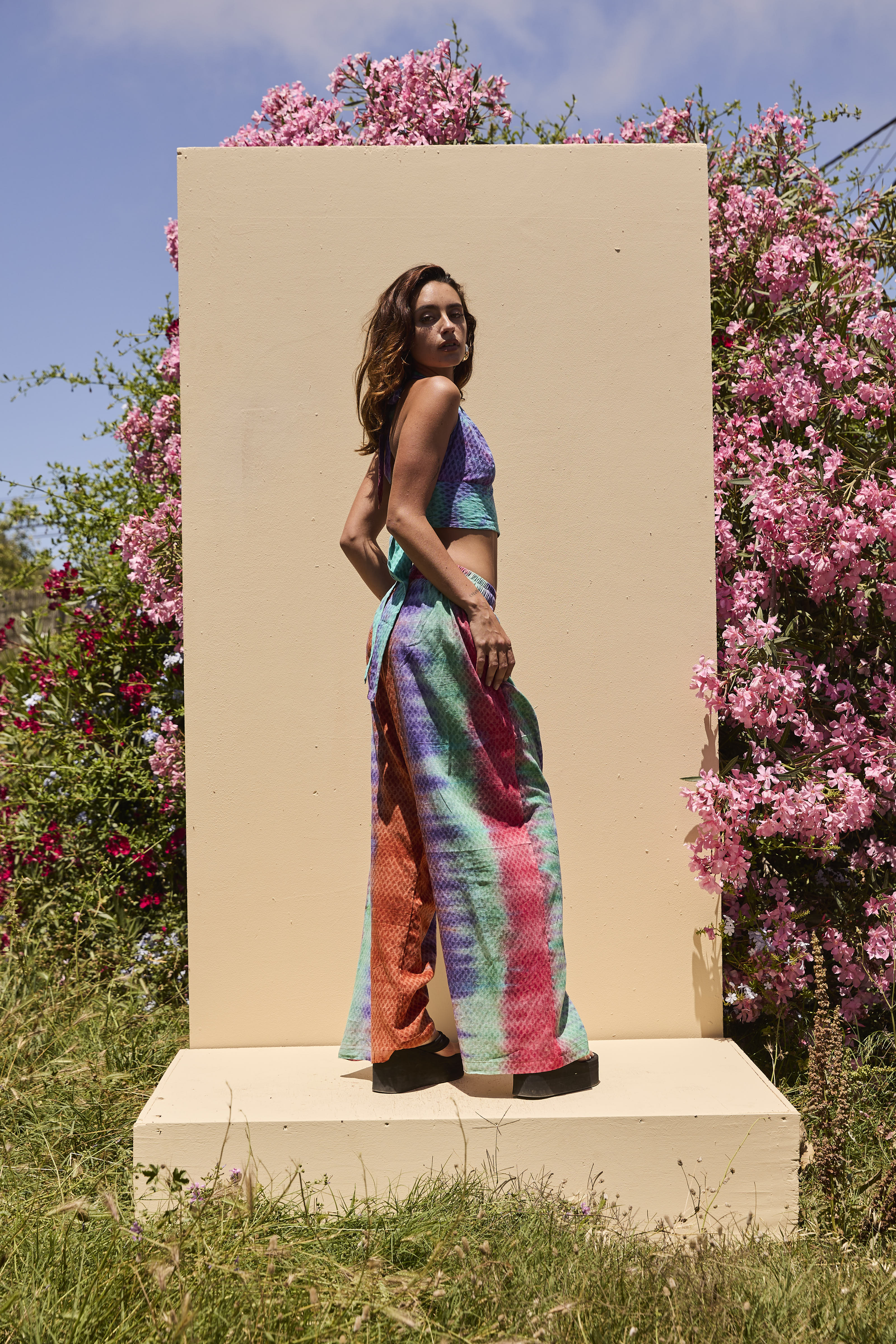 LOUNGE SET Trousers - Rainbow Tiedye - Image 3