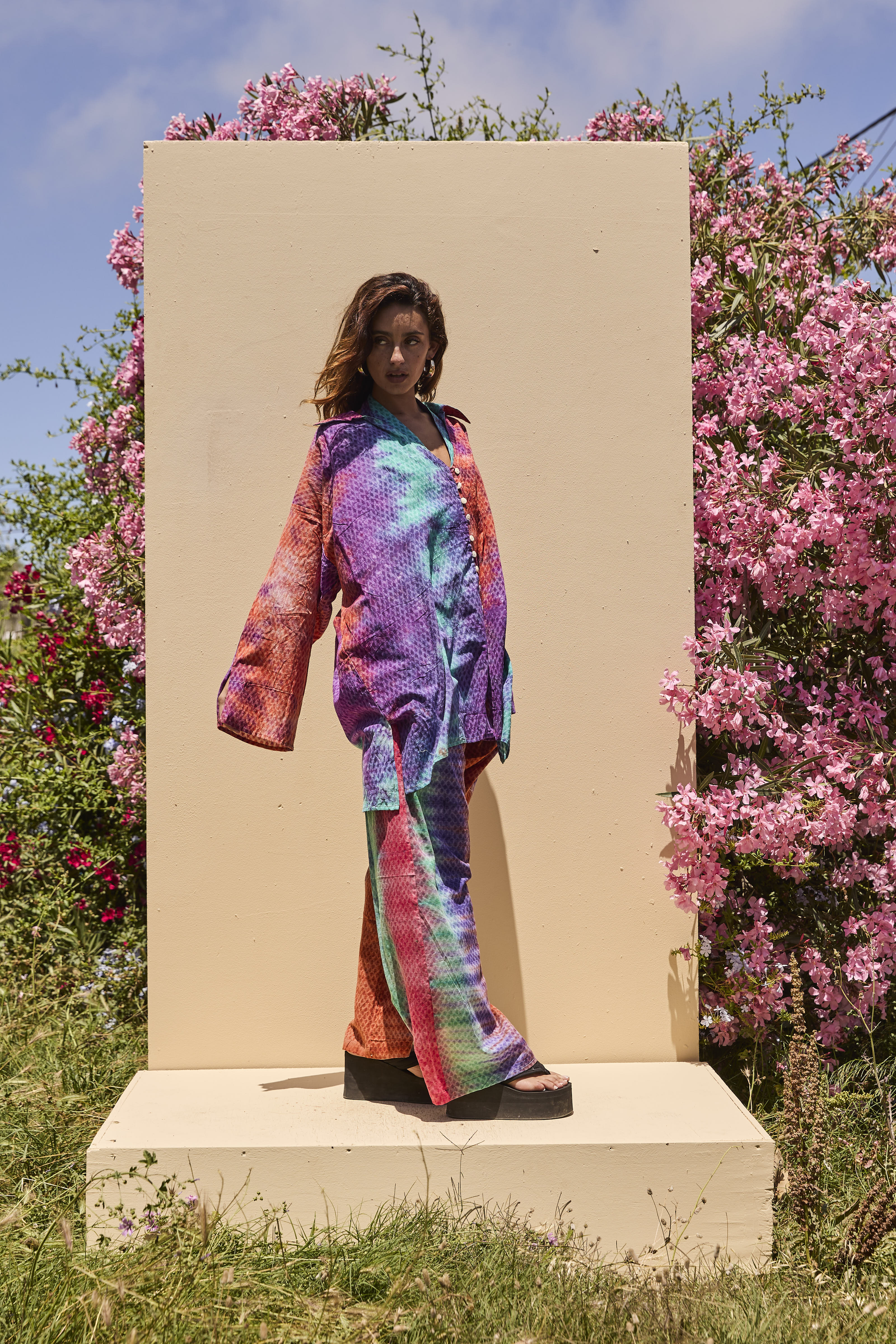 LOUNGE SET Trousers - Rainbow Tiedye - Image 5