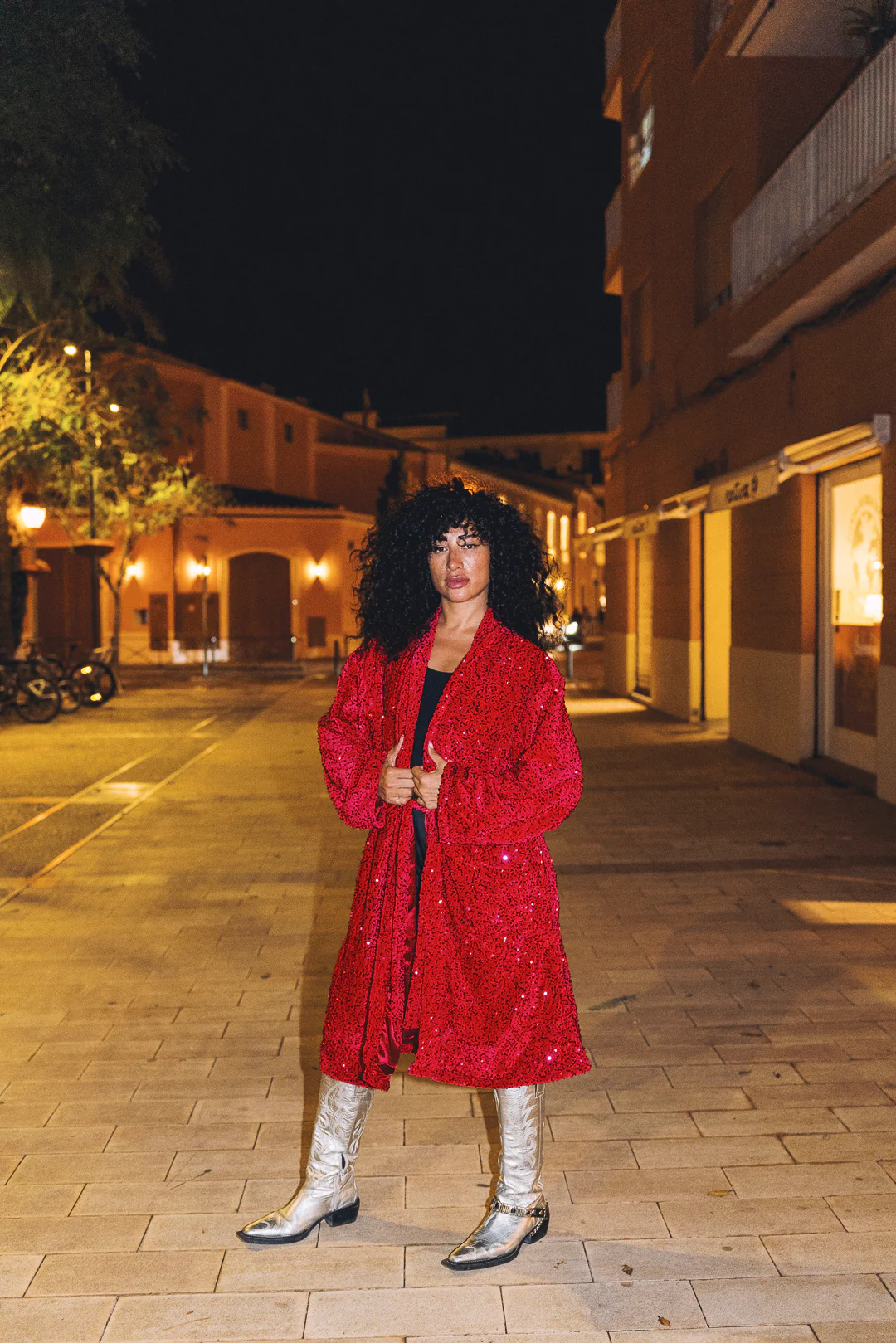 LUMINA Sequin Duster – Hot Pink - Image 2