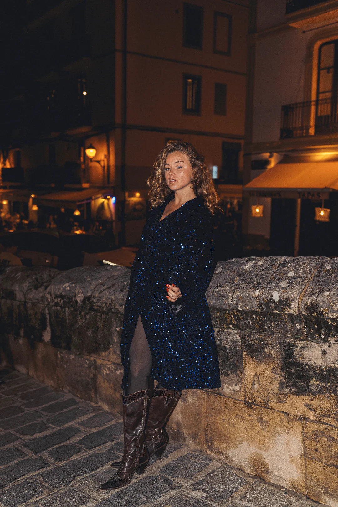LUMINA Sequin Duster – Midnight Blue - Image 6