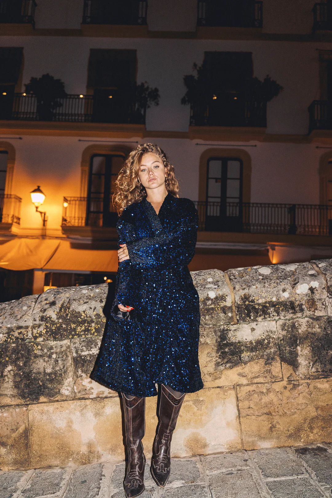 LUMINA Sequin Duster – Midnight Blue - Image 8