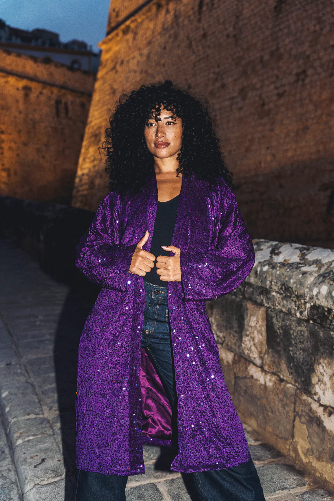 LUMINA Sequin Duster – Violet - Image 5