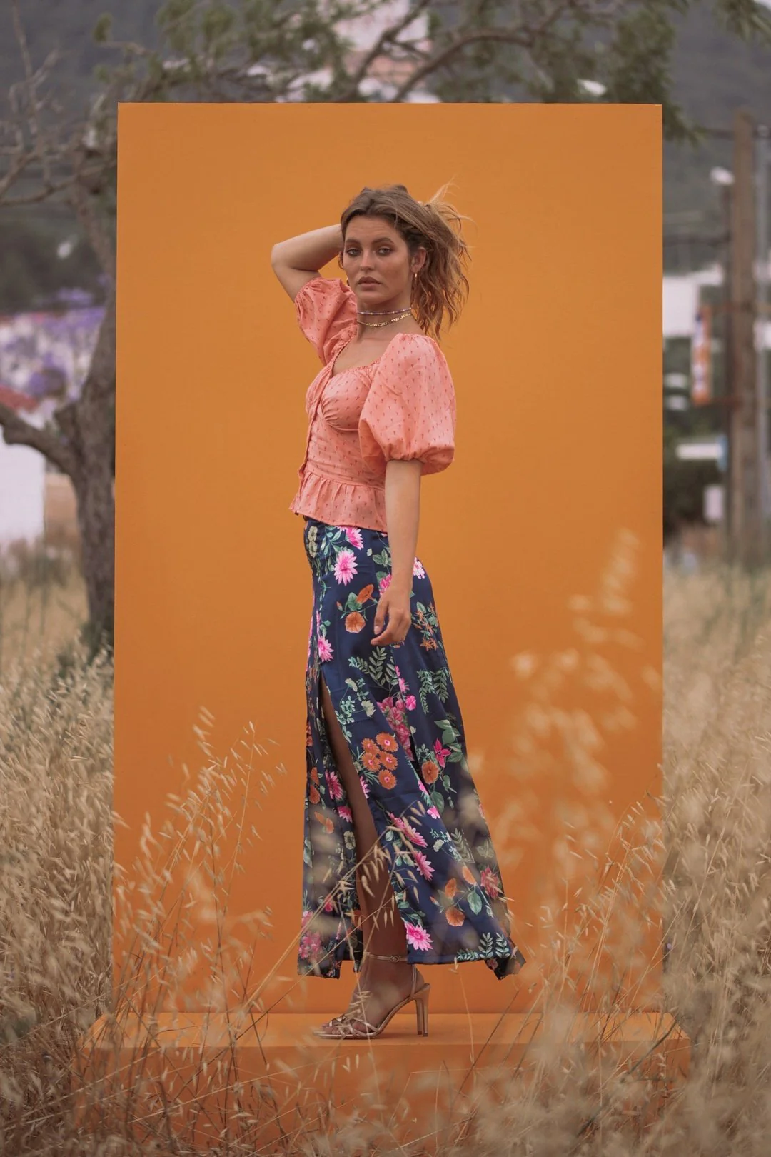 HAVANA Bright Floral Maxi Split Skirt - Image 3