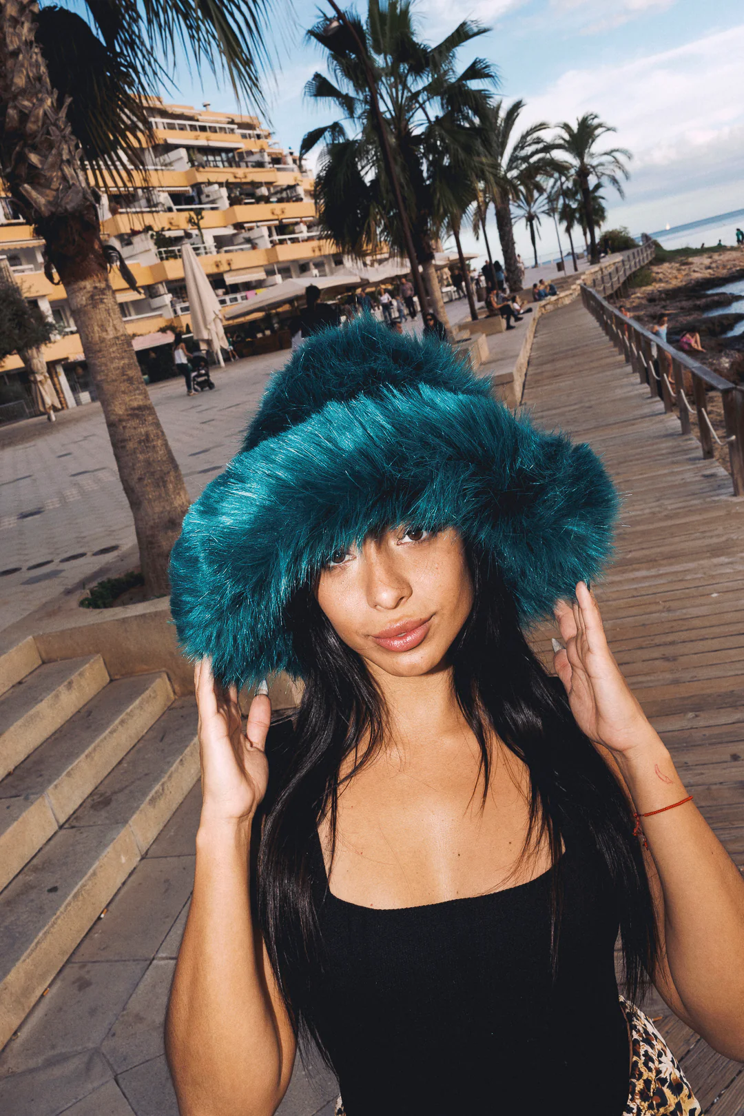 MEGA FLOOF Teal Lush Hat - Image 3