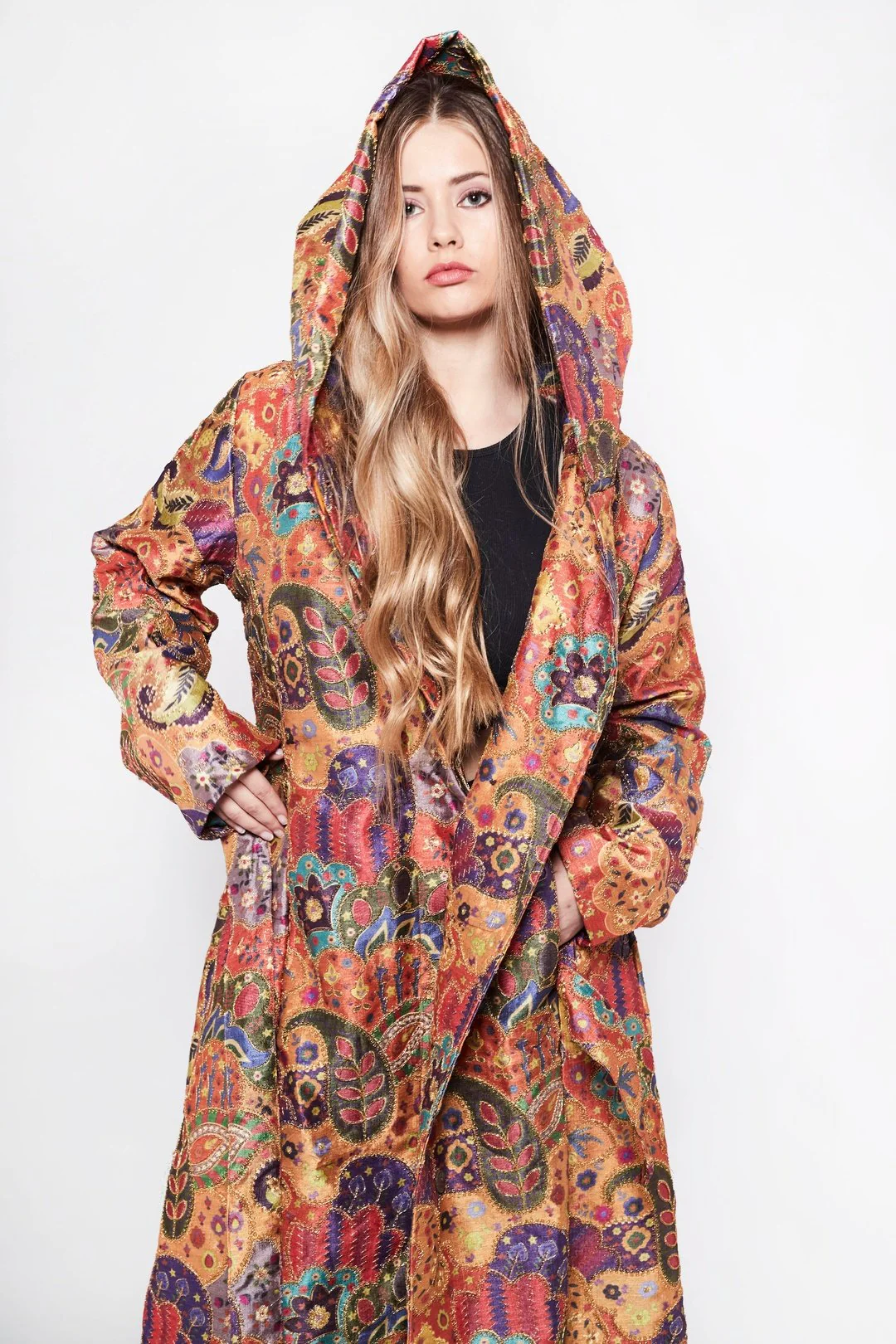 ATZI Hooded Coat in Indian Dream - Image 4