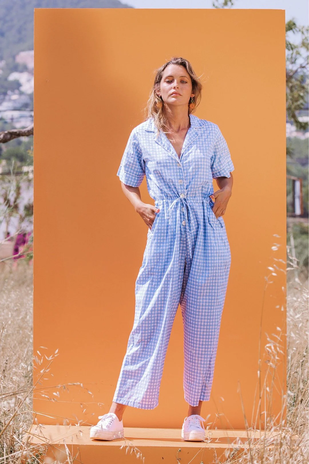 MILLY Jumpsuit - Blue Gingham check