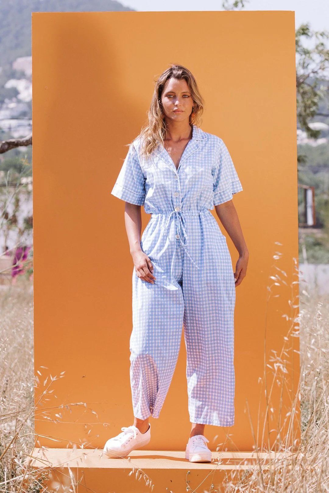 MILLY Jumpsuit - Blue Gingham check - Image 4