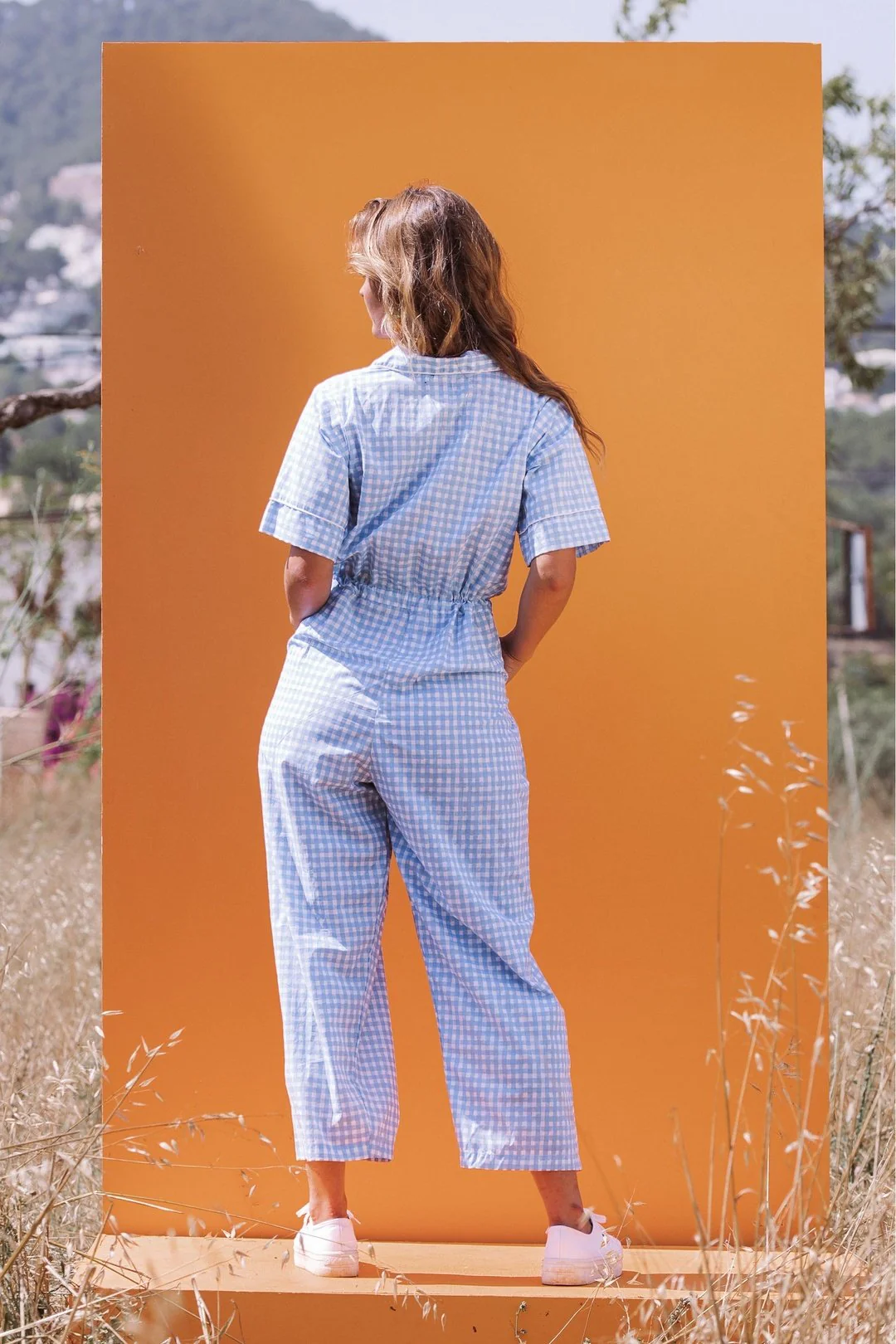 MILLY Jumpsuit - Blue Gingham check - Image 6