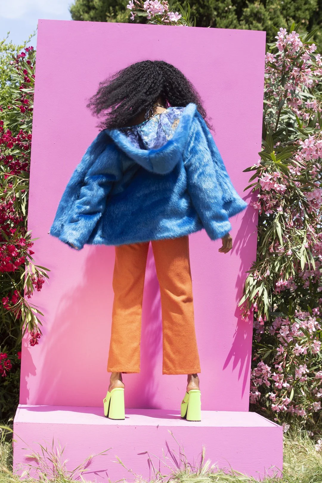 Mina Short Fur bomber jacket - Image 3