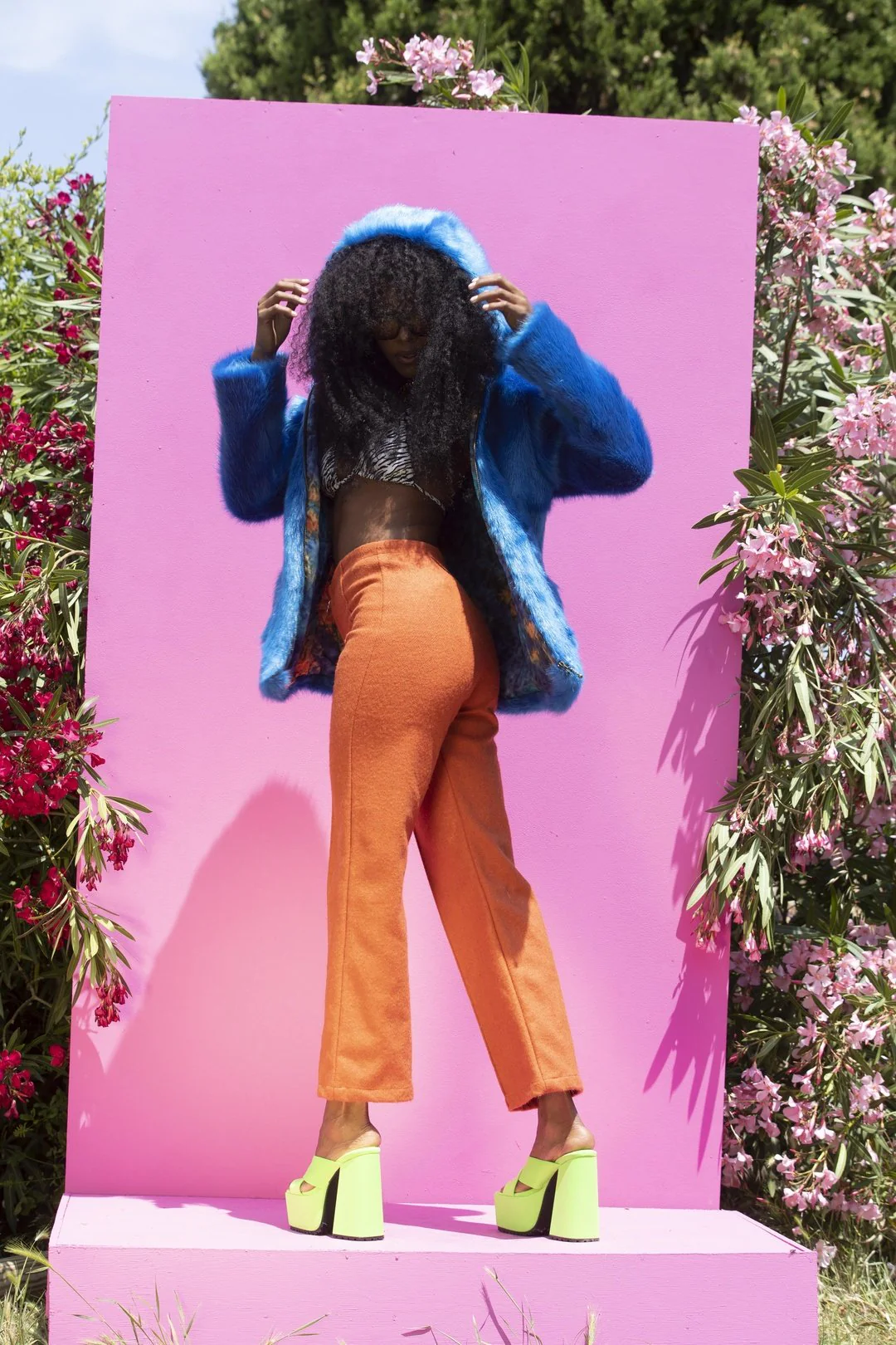 Mina Short Fur bomber jacket - Image 4