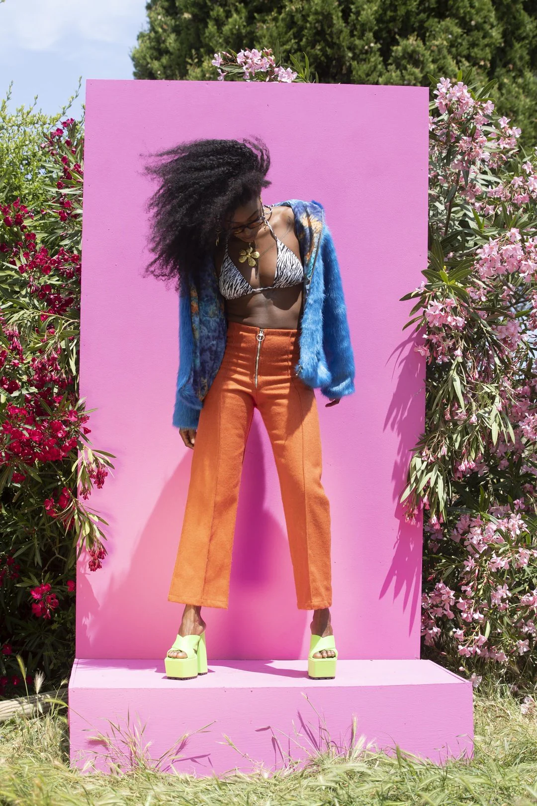 Mina Short Fur bomber jacket - Image 6