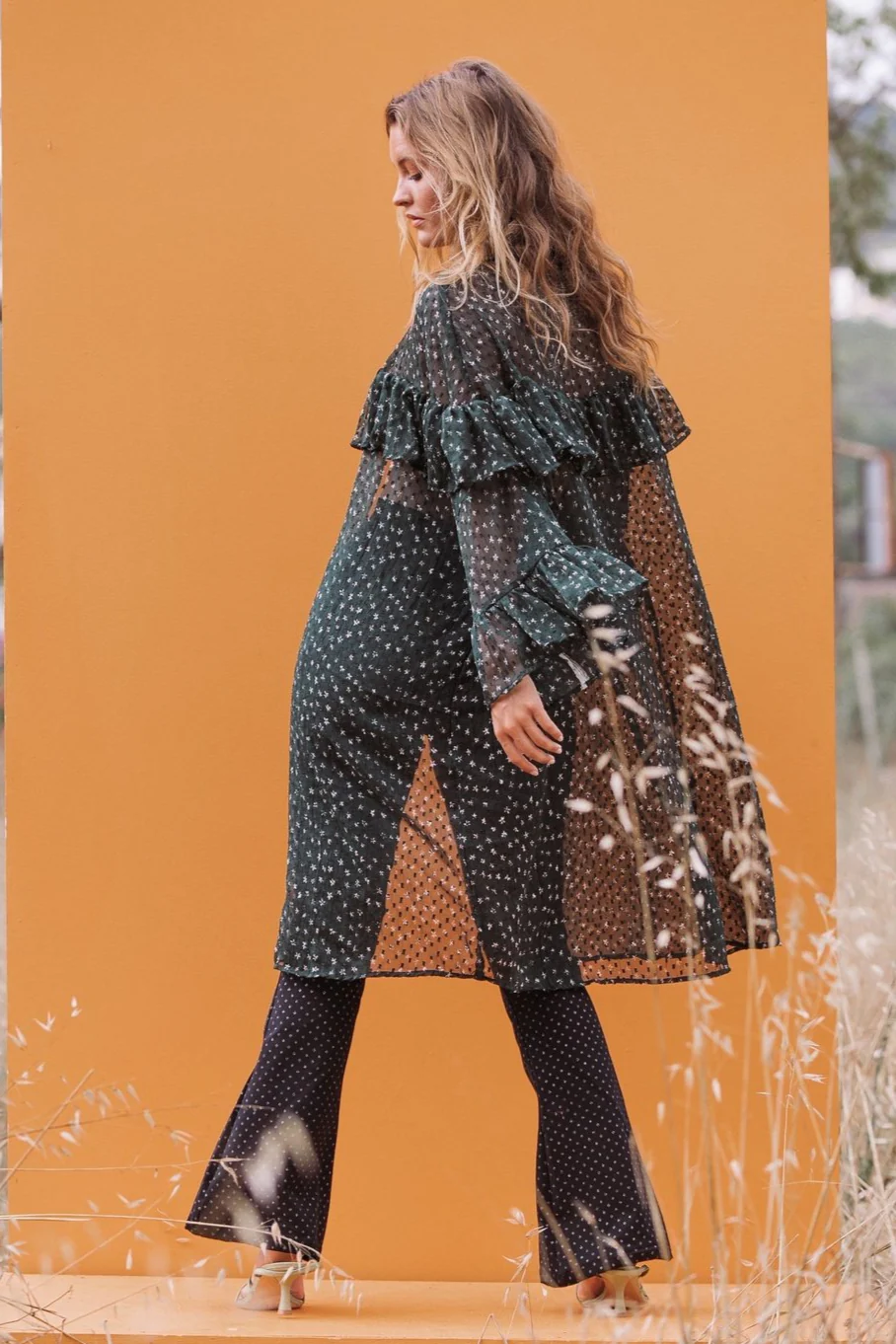 MIU KIMONO BLOUSE DARK GREEN - Image 2