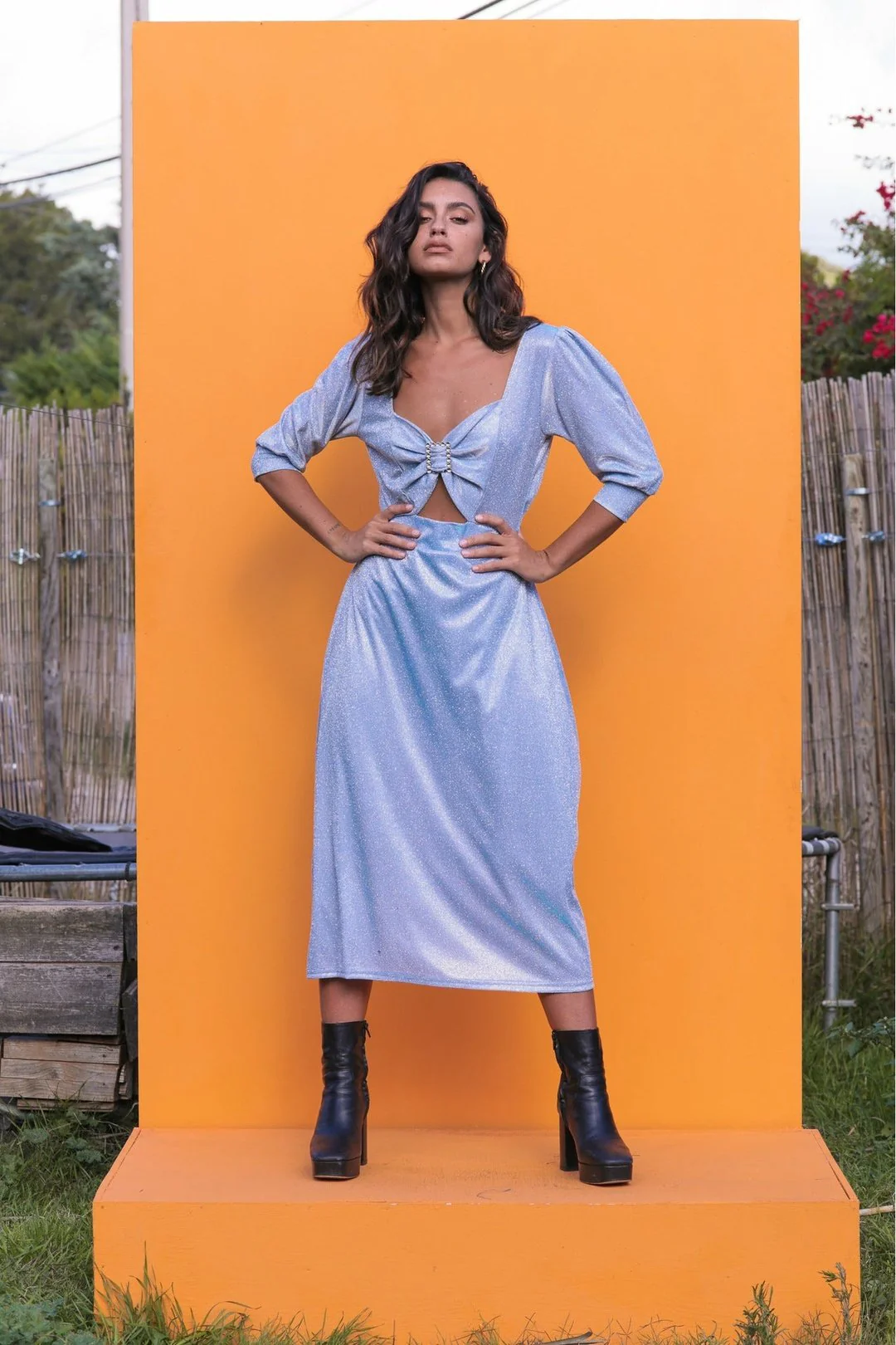 KYLIE Blue glitter dress - Image 4
