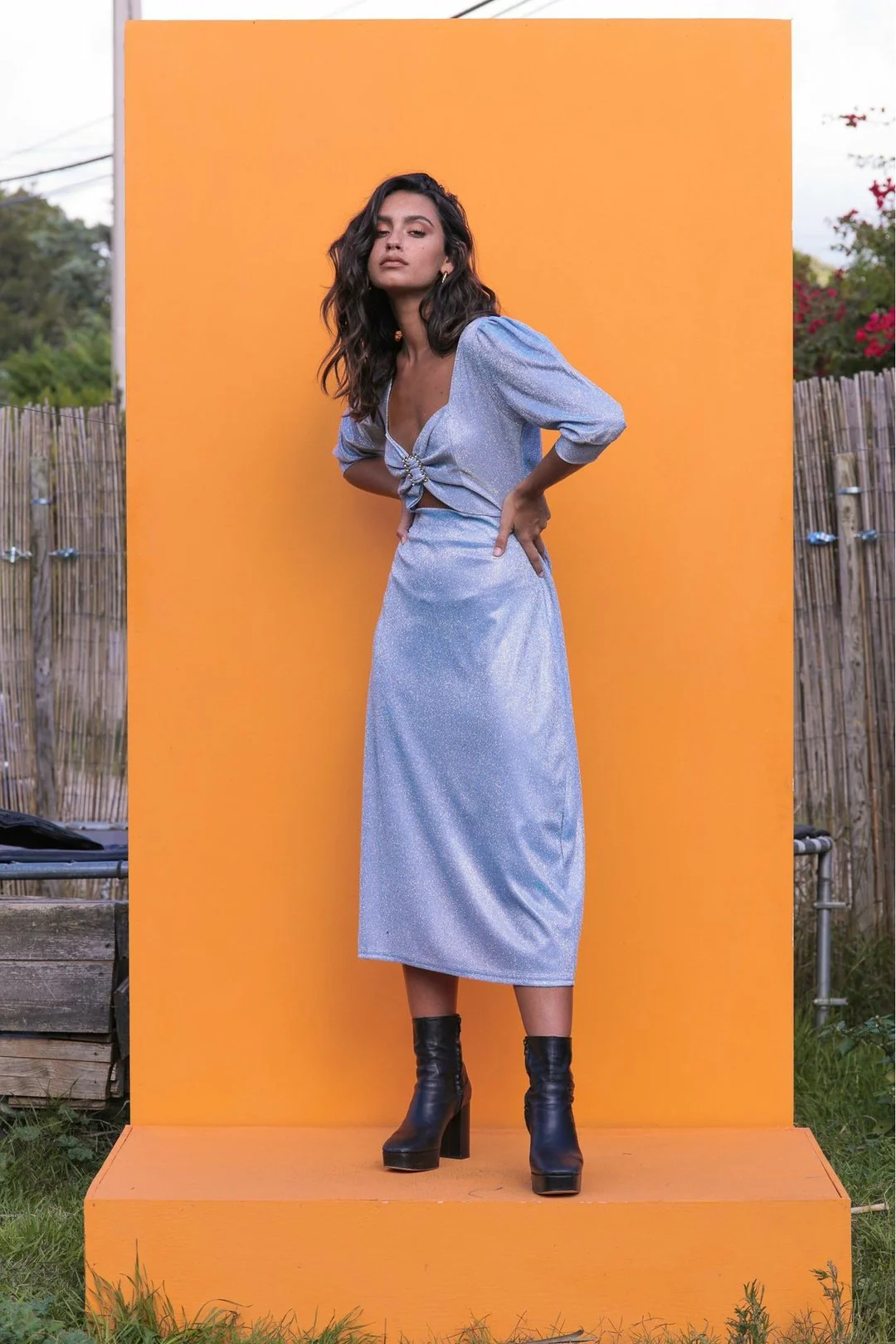 KYLIE Blue glitter dress - Image 5