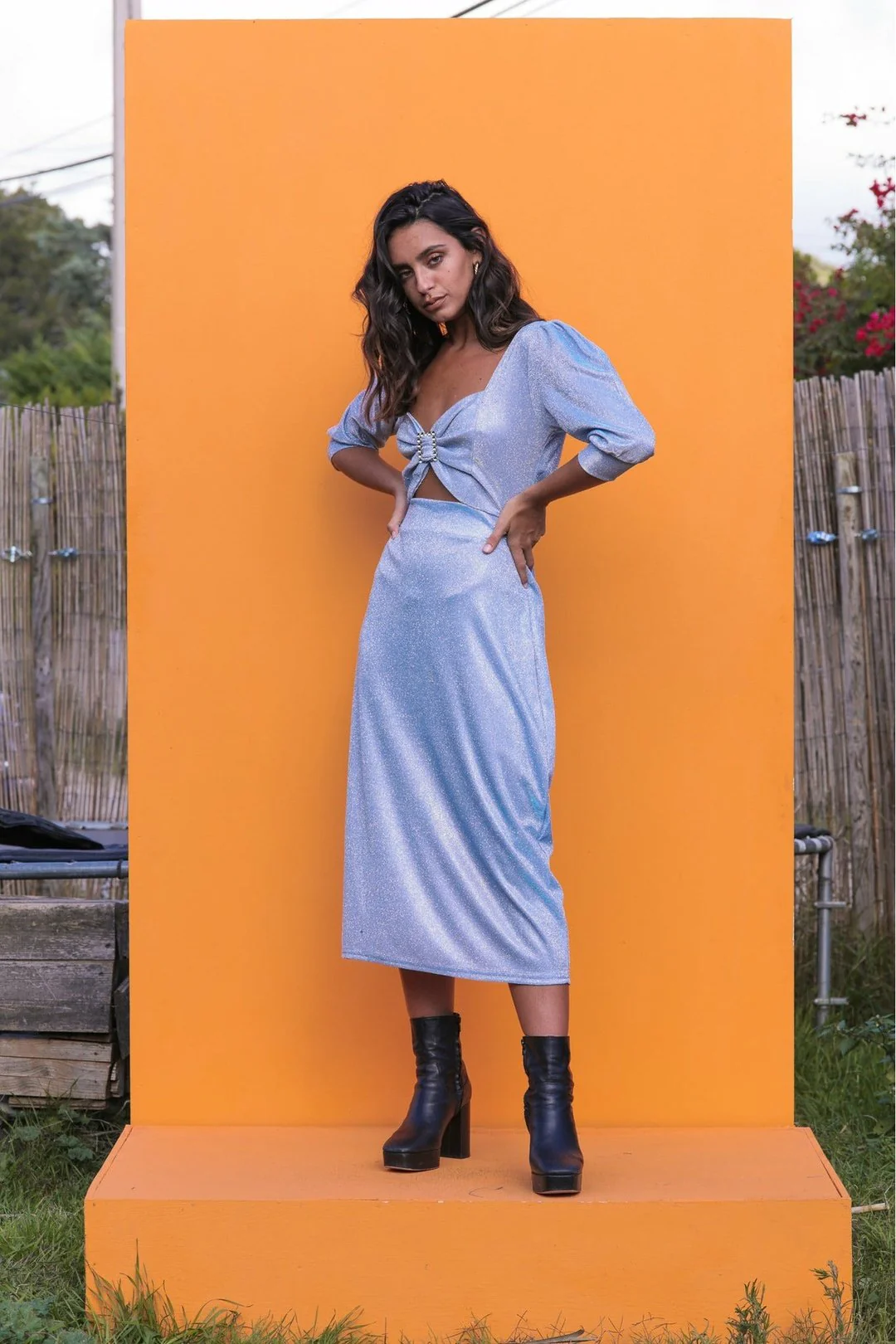 KYLIE Blue glitter dress - Image 6