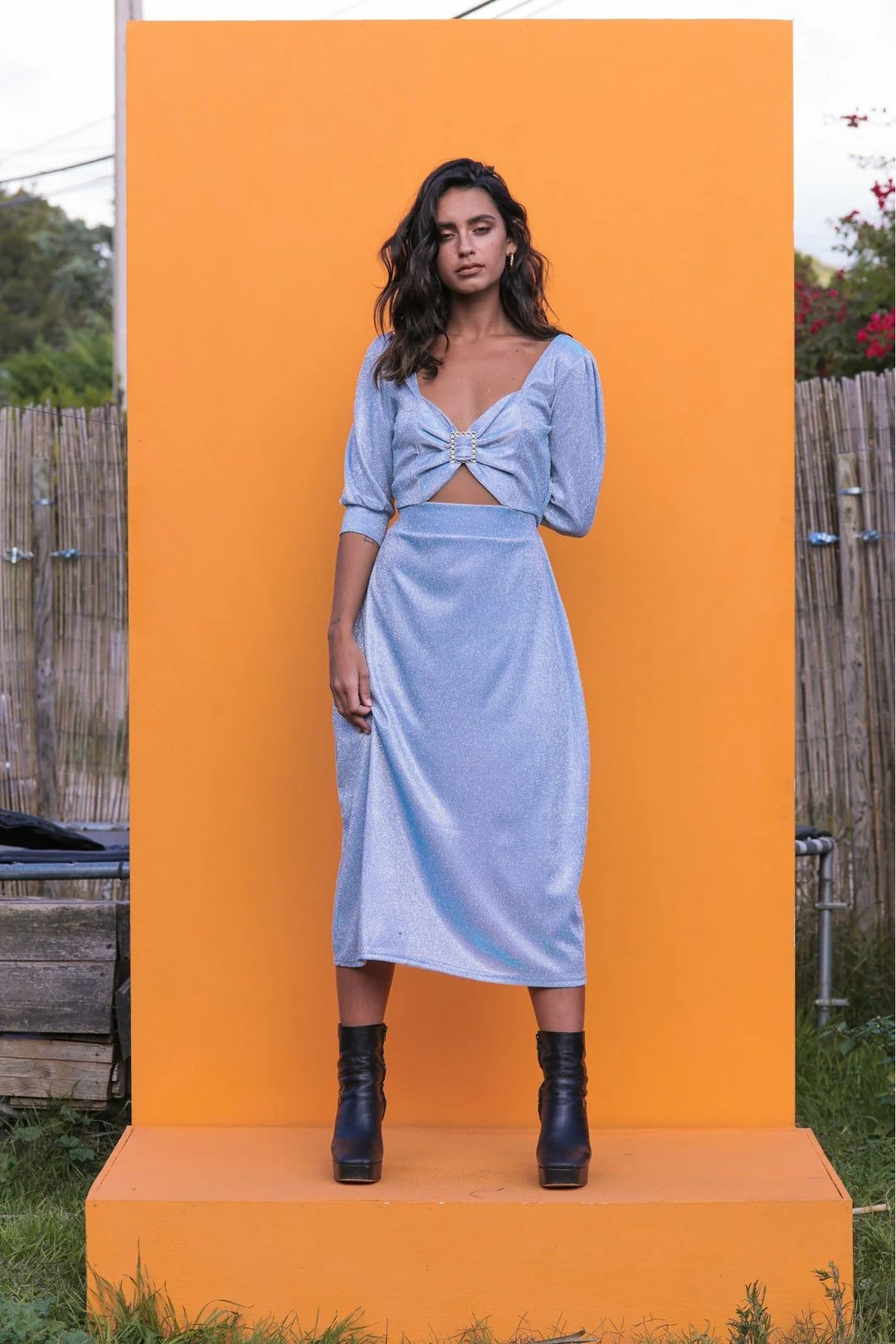 KYLIE Blue glitter dress - Image 7