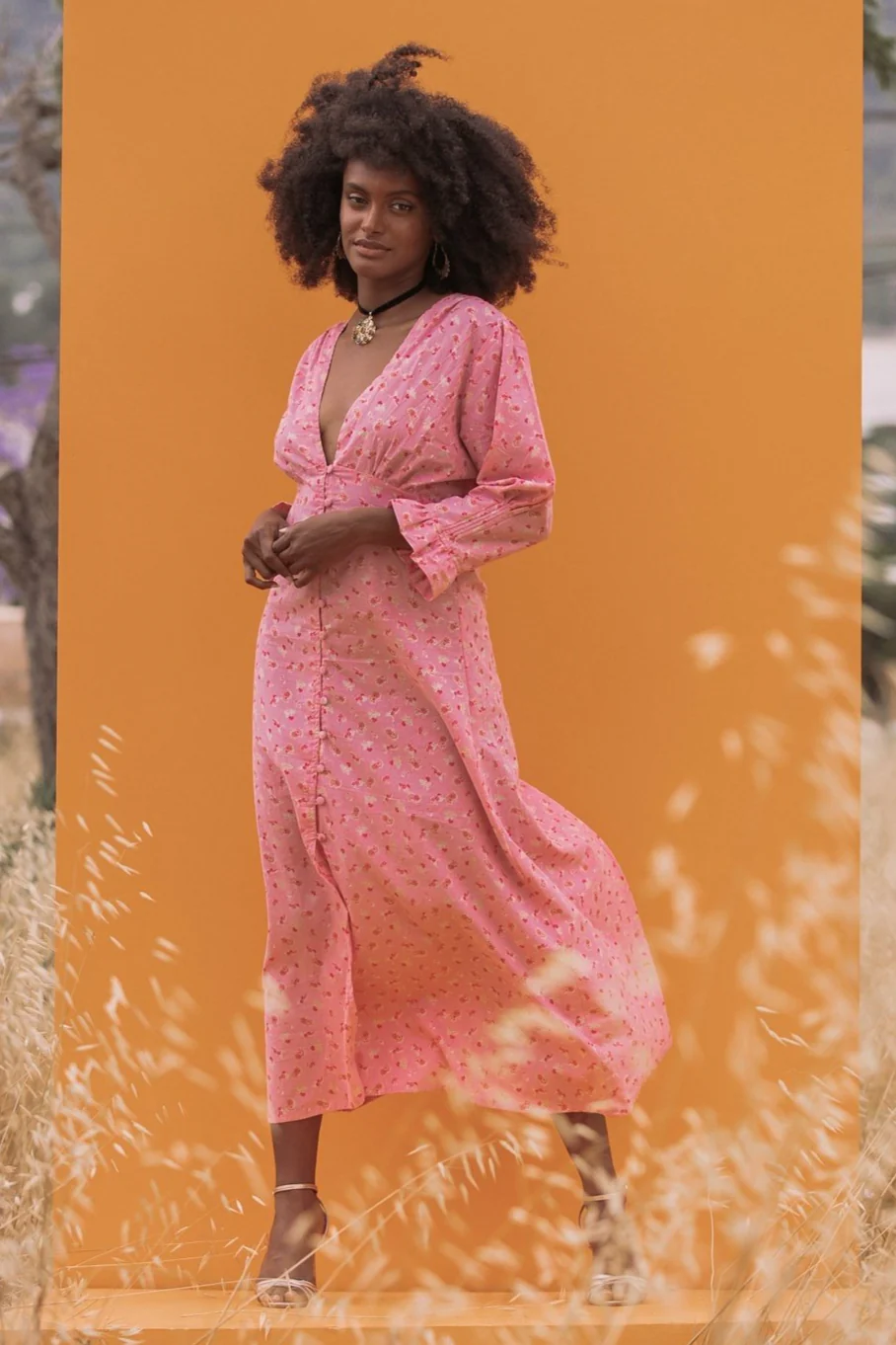 MABEL Cotton Dress - Pink