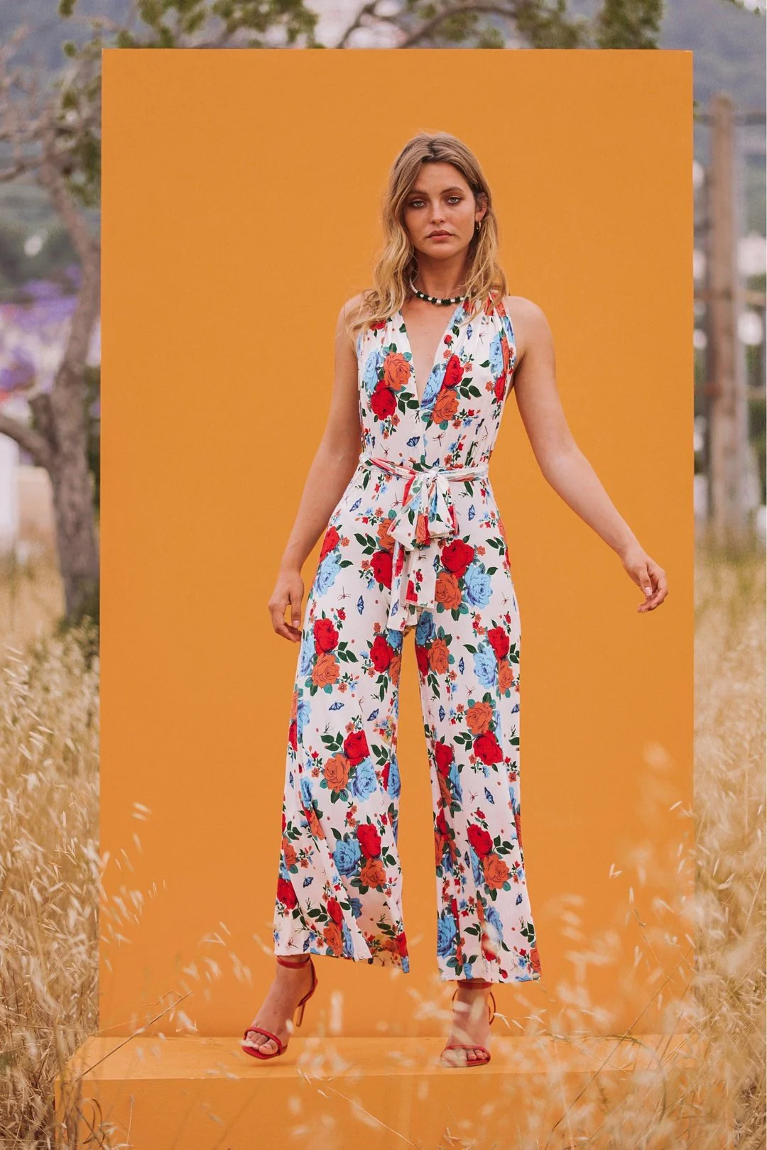 CREAM & ROSES Print Multiway Wrap Jumpsuit - Image 3