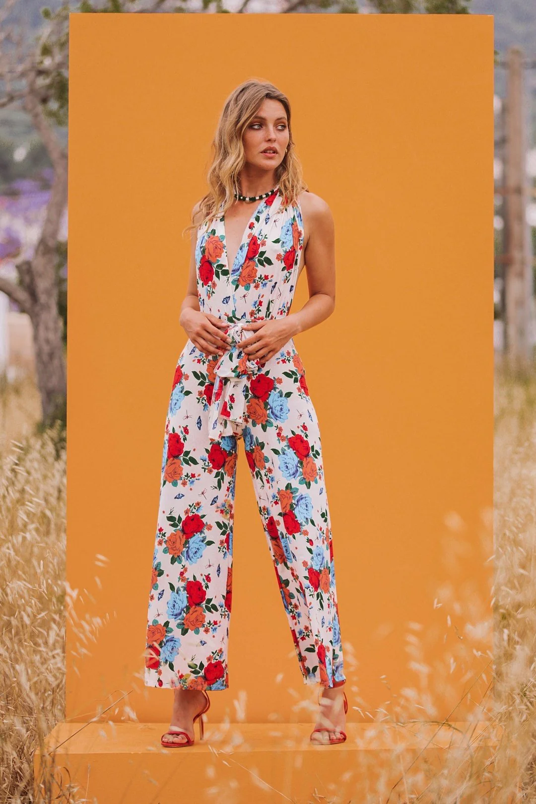 CREAM & ROSES Print Multiway Wrap Jumpsuit - Image 4