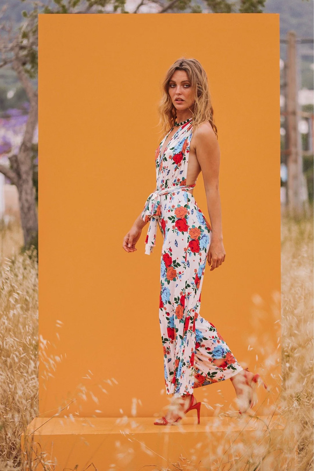 CREAM & ROSES Print Multiway Wrap Jumpsuit - Image 5