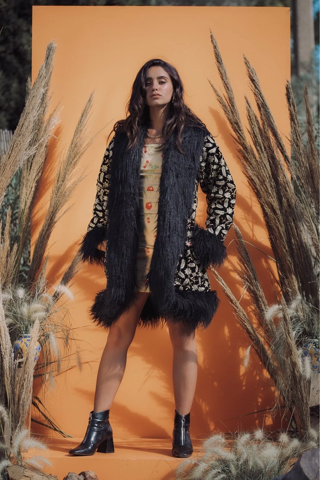 NIGELA Penny Lane Afghan Coat Black Fur - Image 11