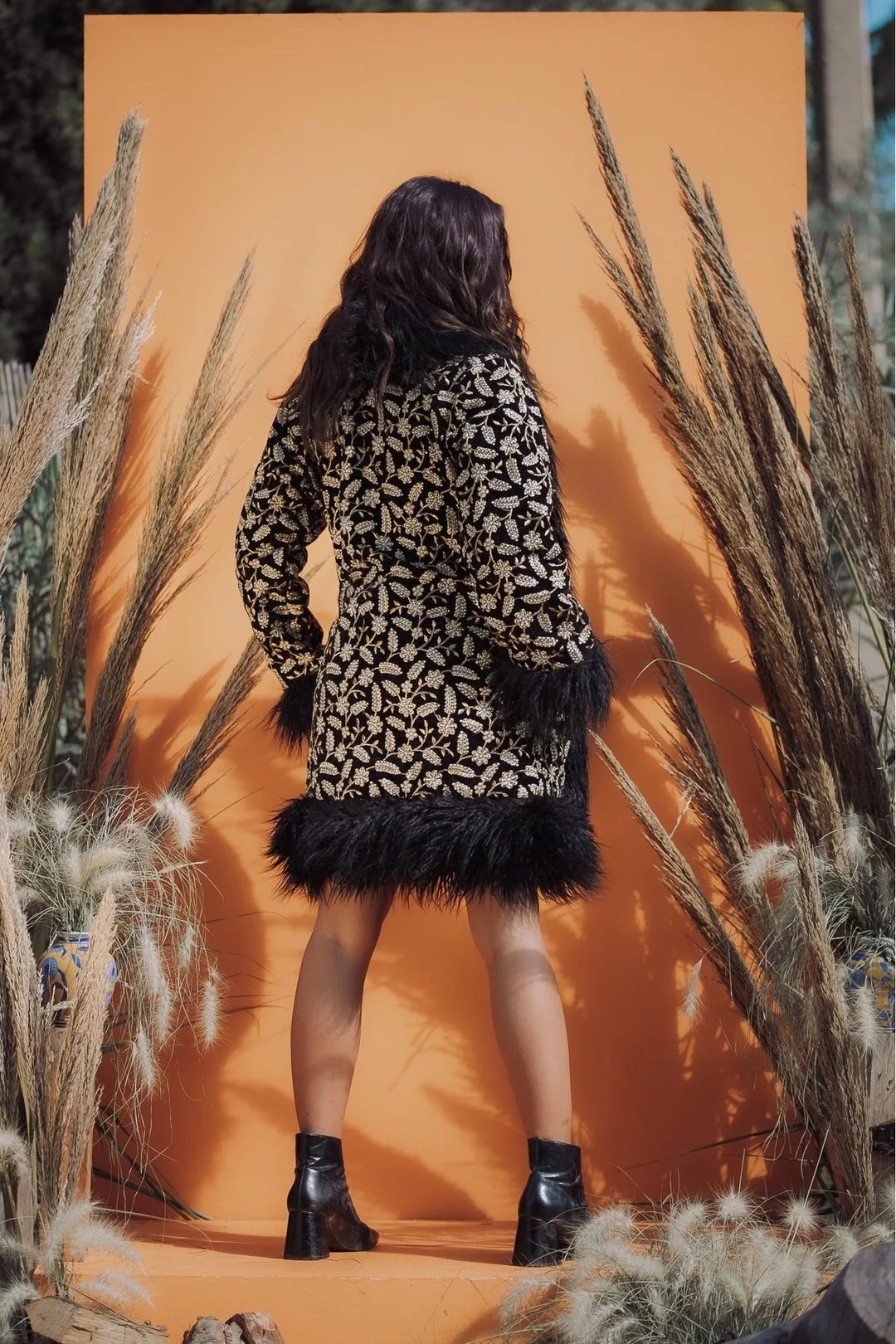 NIGELA Penny Lane Afghan Coat Black Fur - Image 12