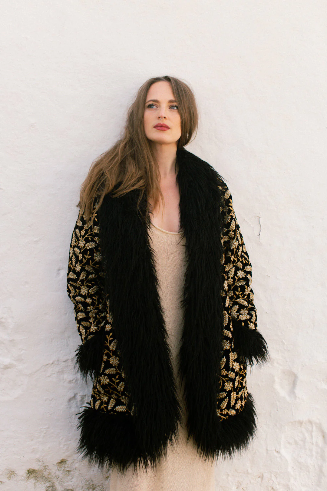 NIGELA Penny Lane Afghan Coat Black Fur - Image 13