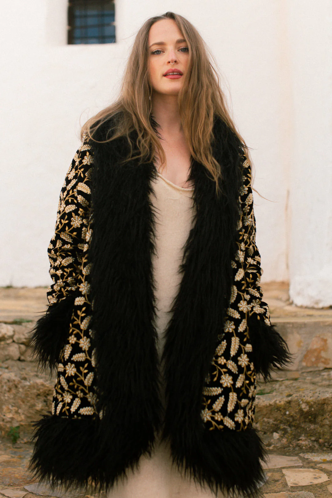 NIGELA Penny Lane Afghan Coat Black Fur - Image 15