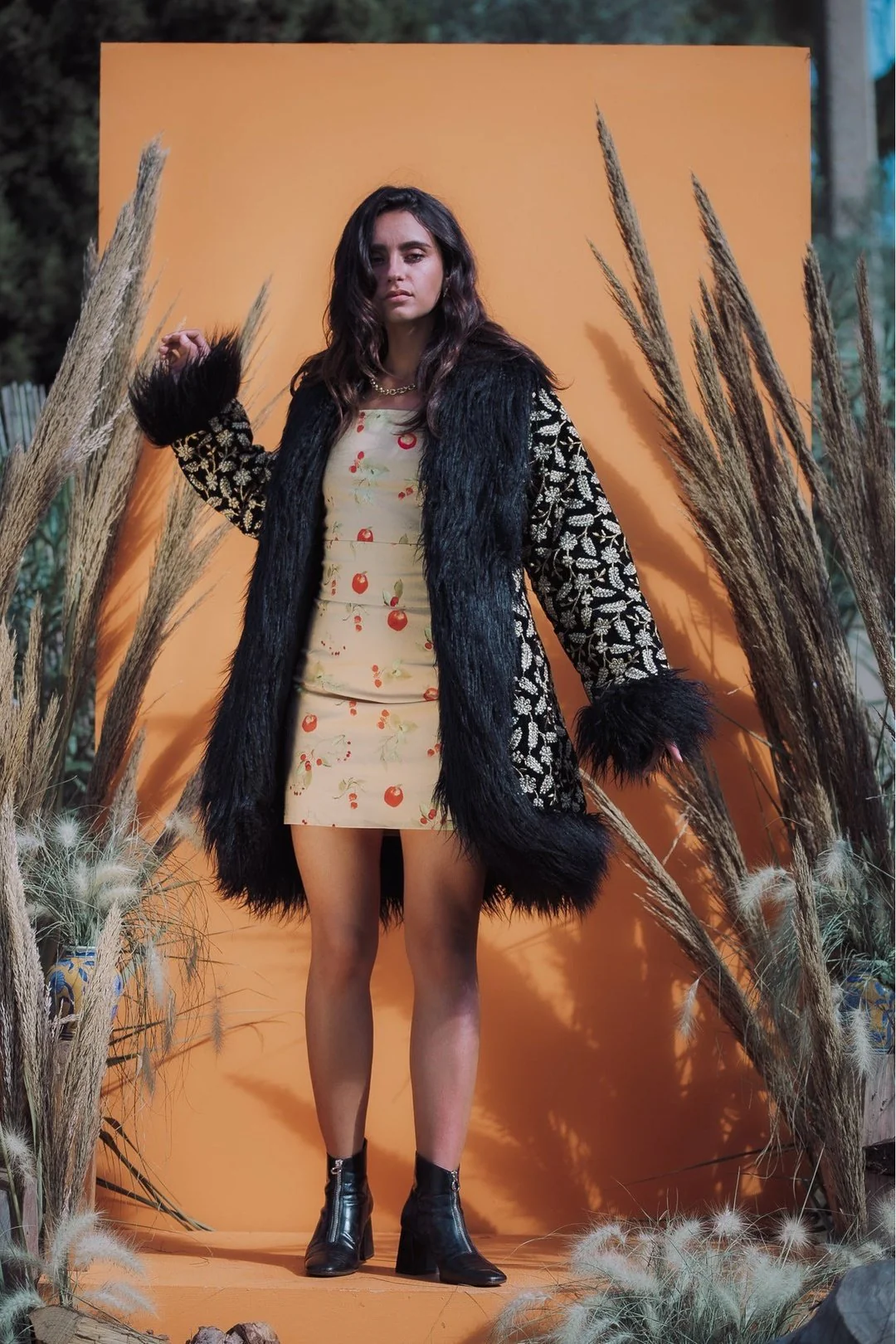 NIGELA Penny Lane Afghan Coat Black Fur - Image 9