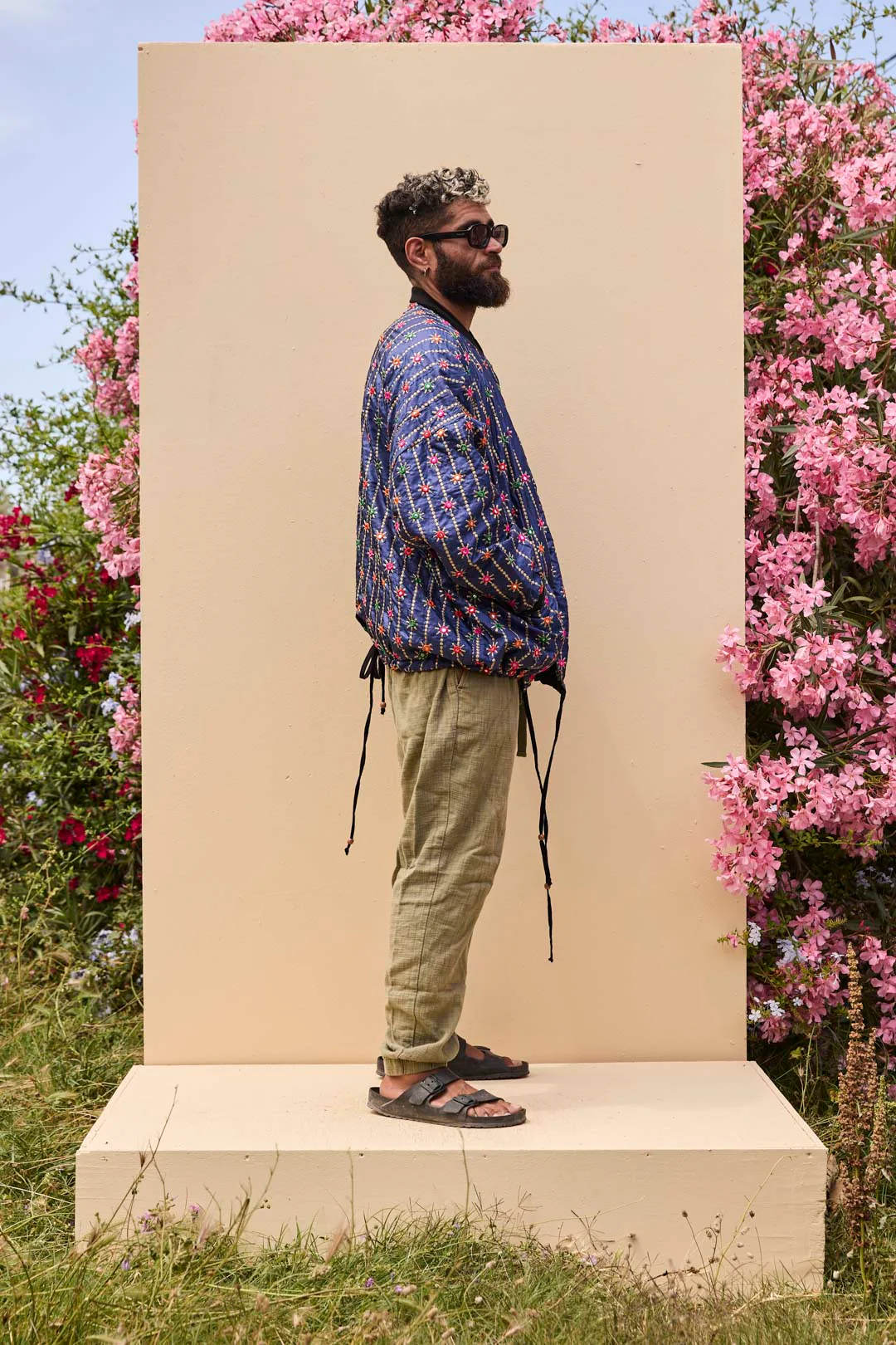 Noah Bomber Jacket Navy Mirror - Image 2