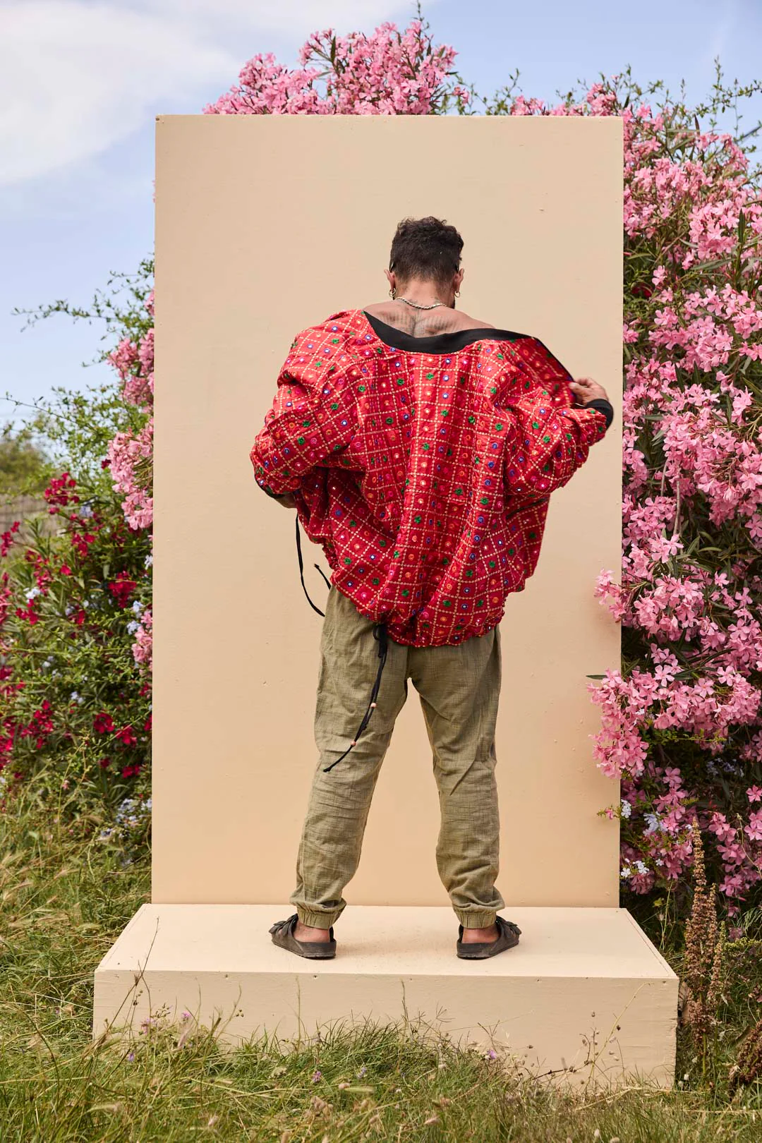 Noah Bomber Jacket Red Mirror - Image 6