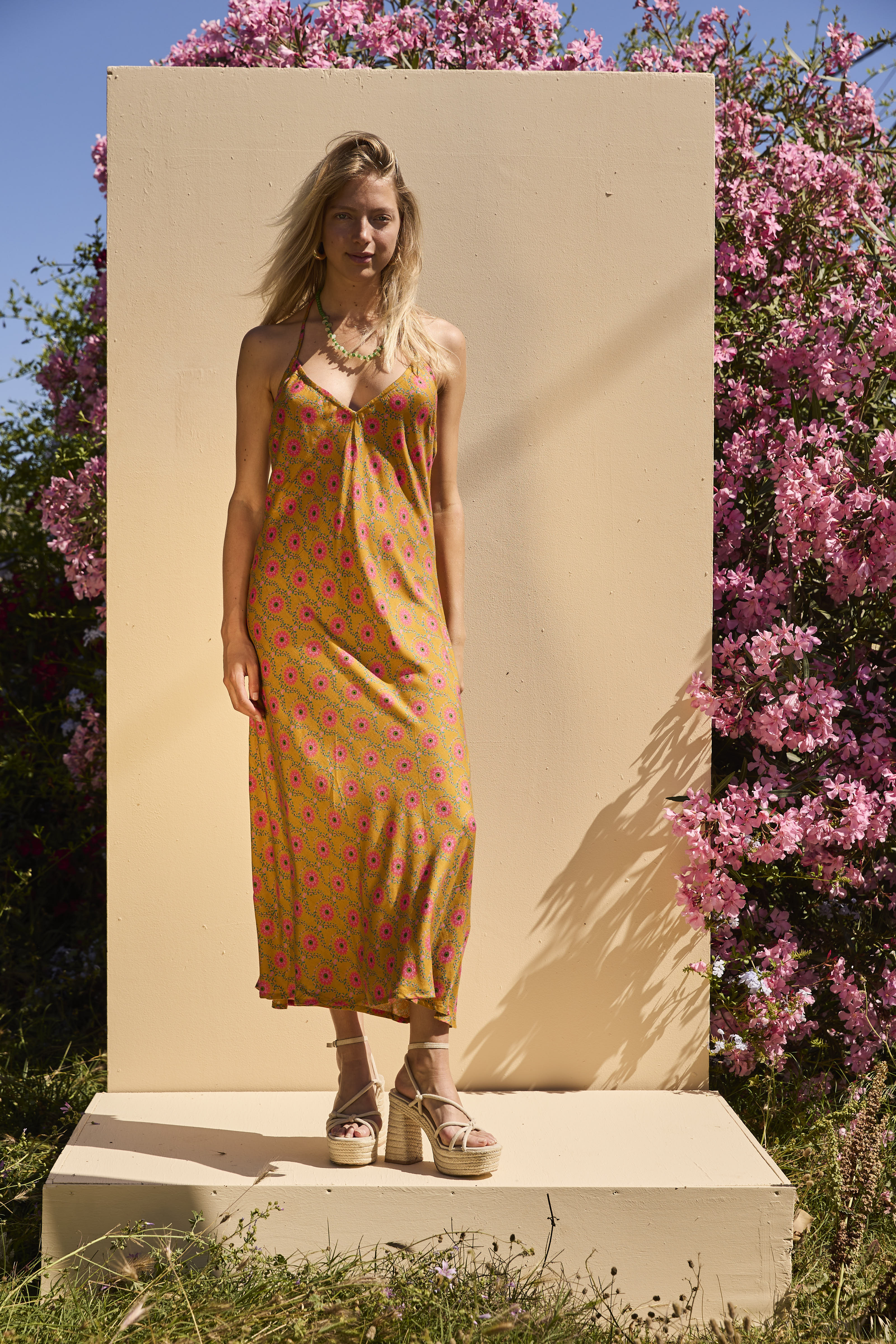 OLIVE long dress - Mustard Floral - Image 4