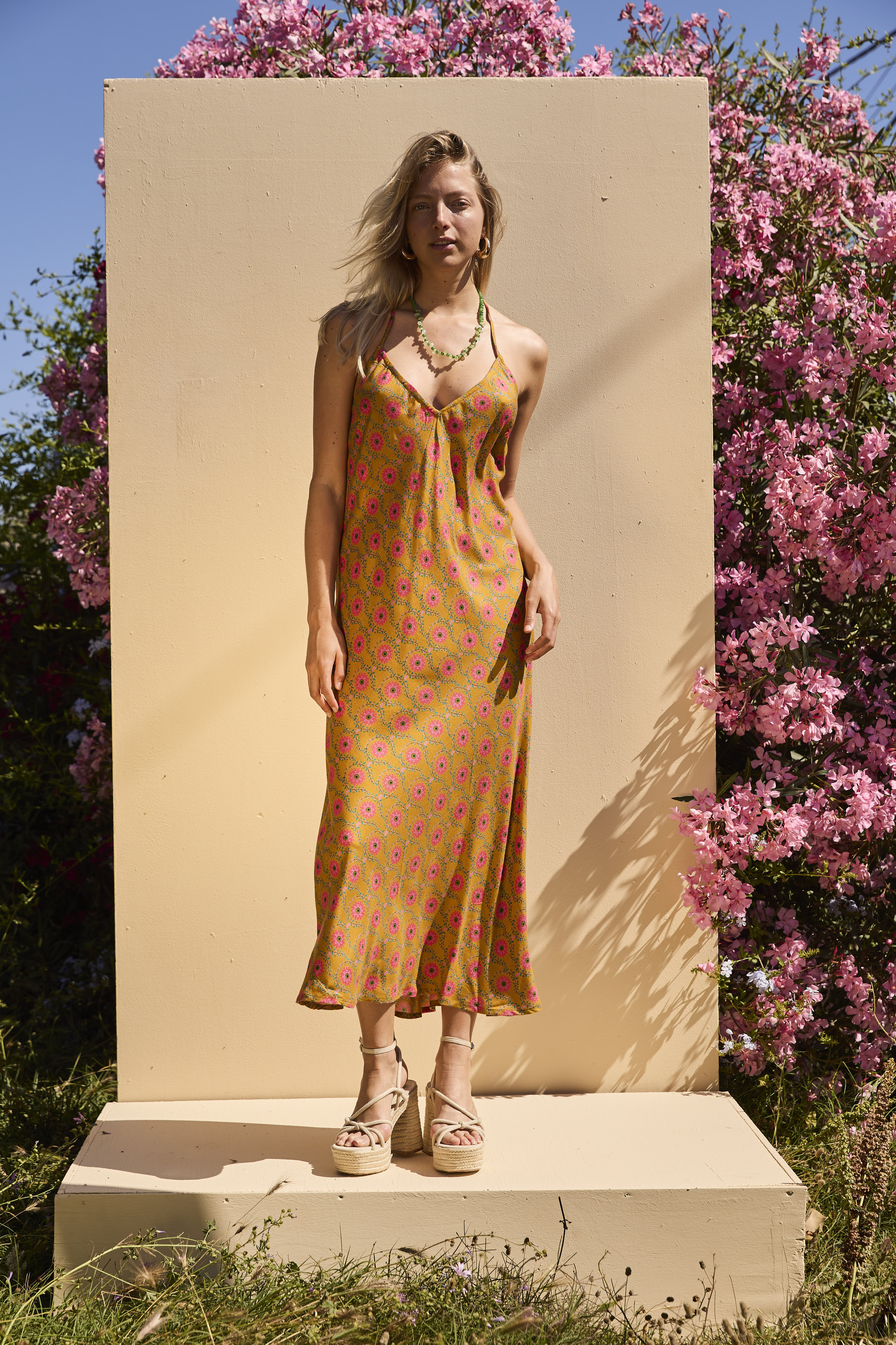 OLIVE long dress - Mustard Floral - Image 5