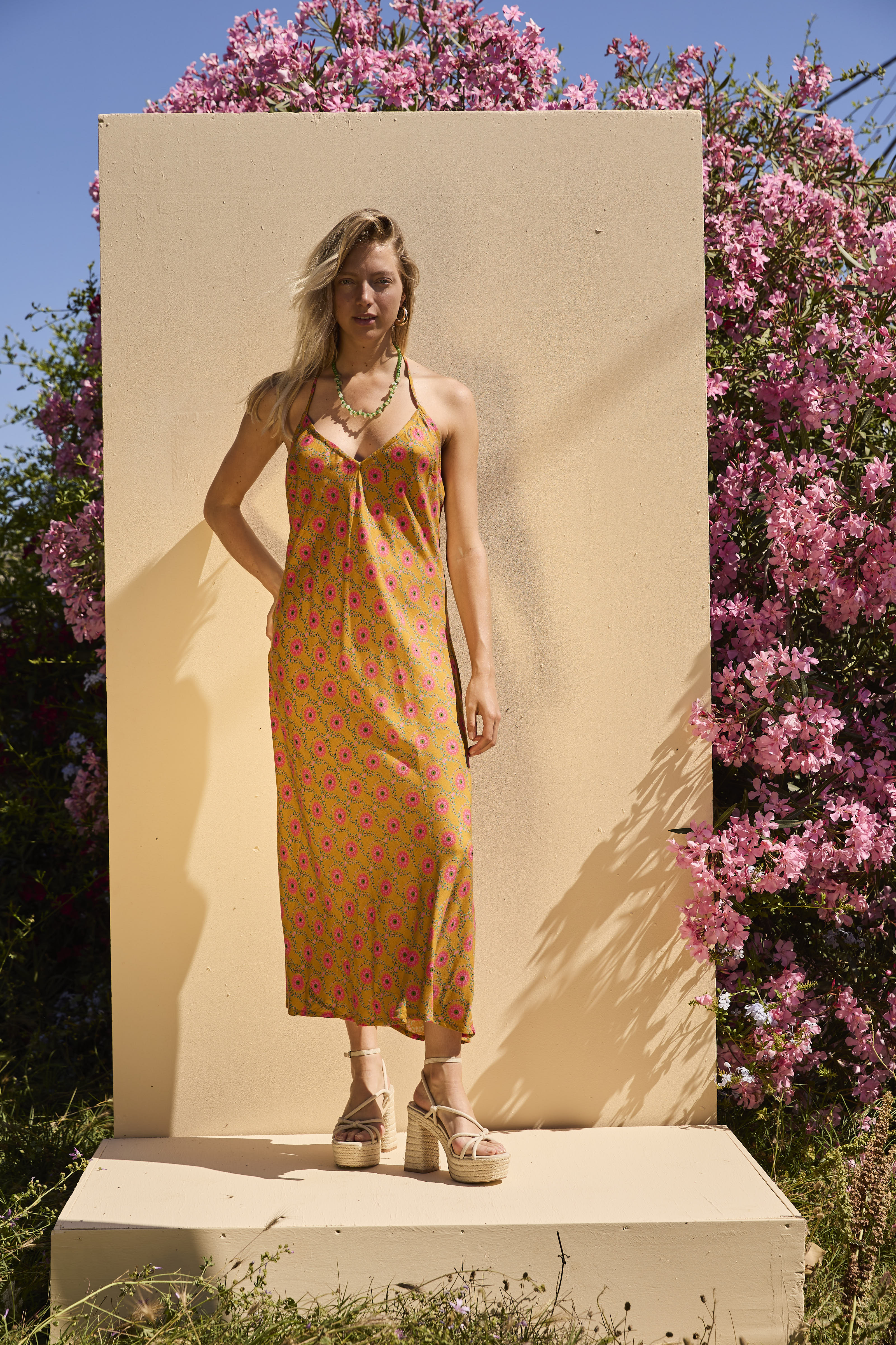 OLIVE long dress - Mustard Floral - Image 6