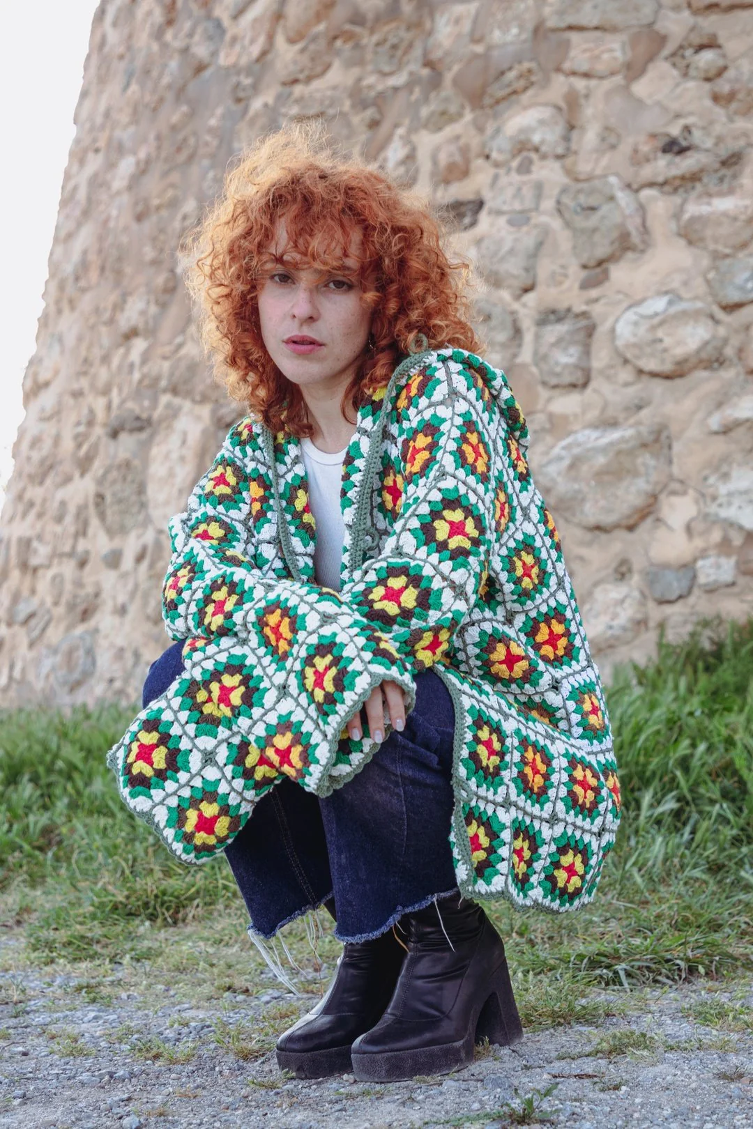 OZZIE granny square crochet hoodie - Image 11