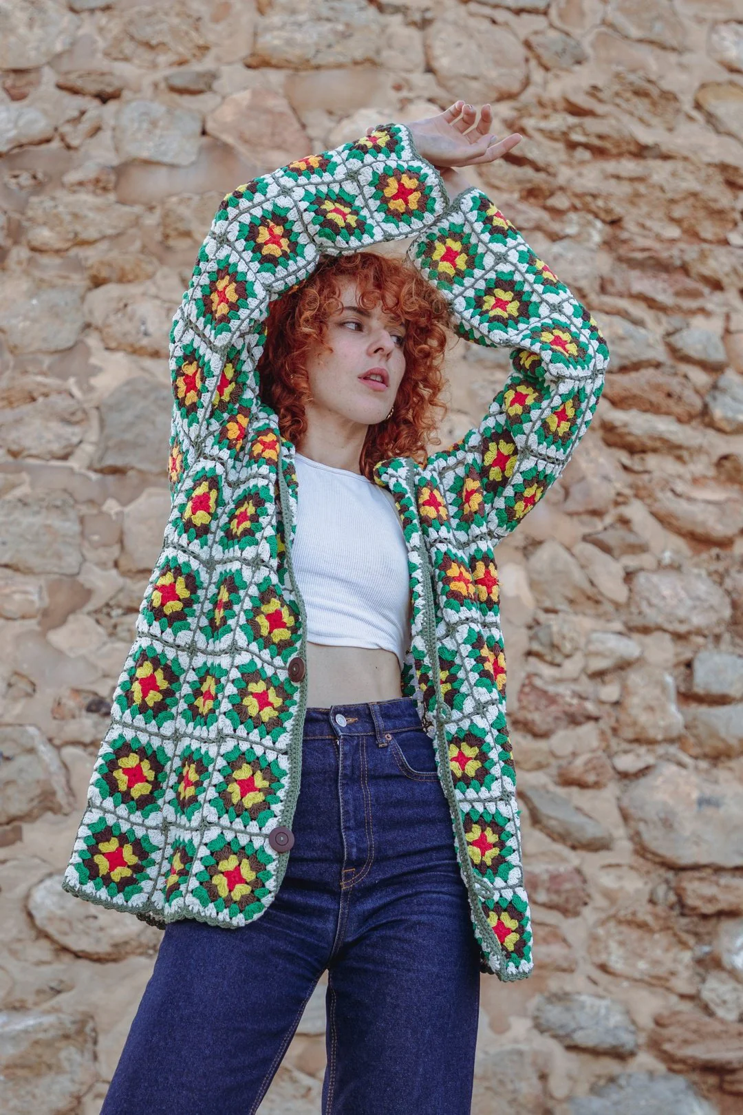 OZZIE granny square crochet hoodie - Image 12