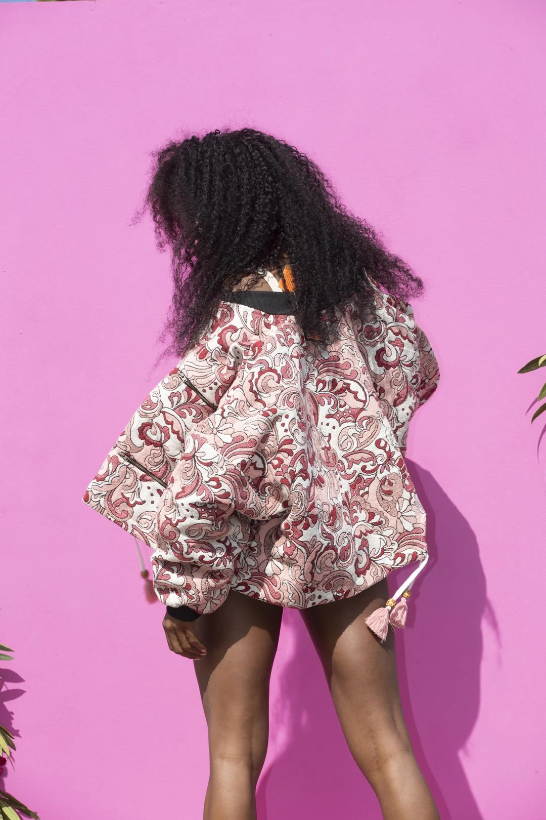 PAISLEY Bomber - Pink woven - Image 4