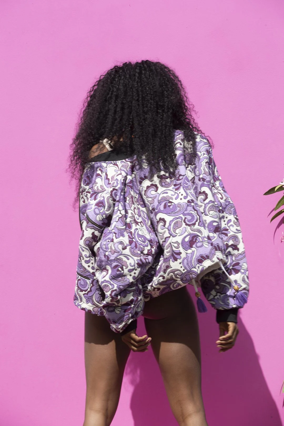 PAISLEY Bomber - Purple woven - Image 5