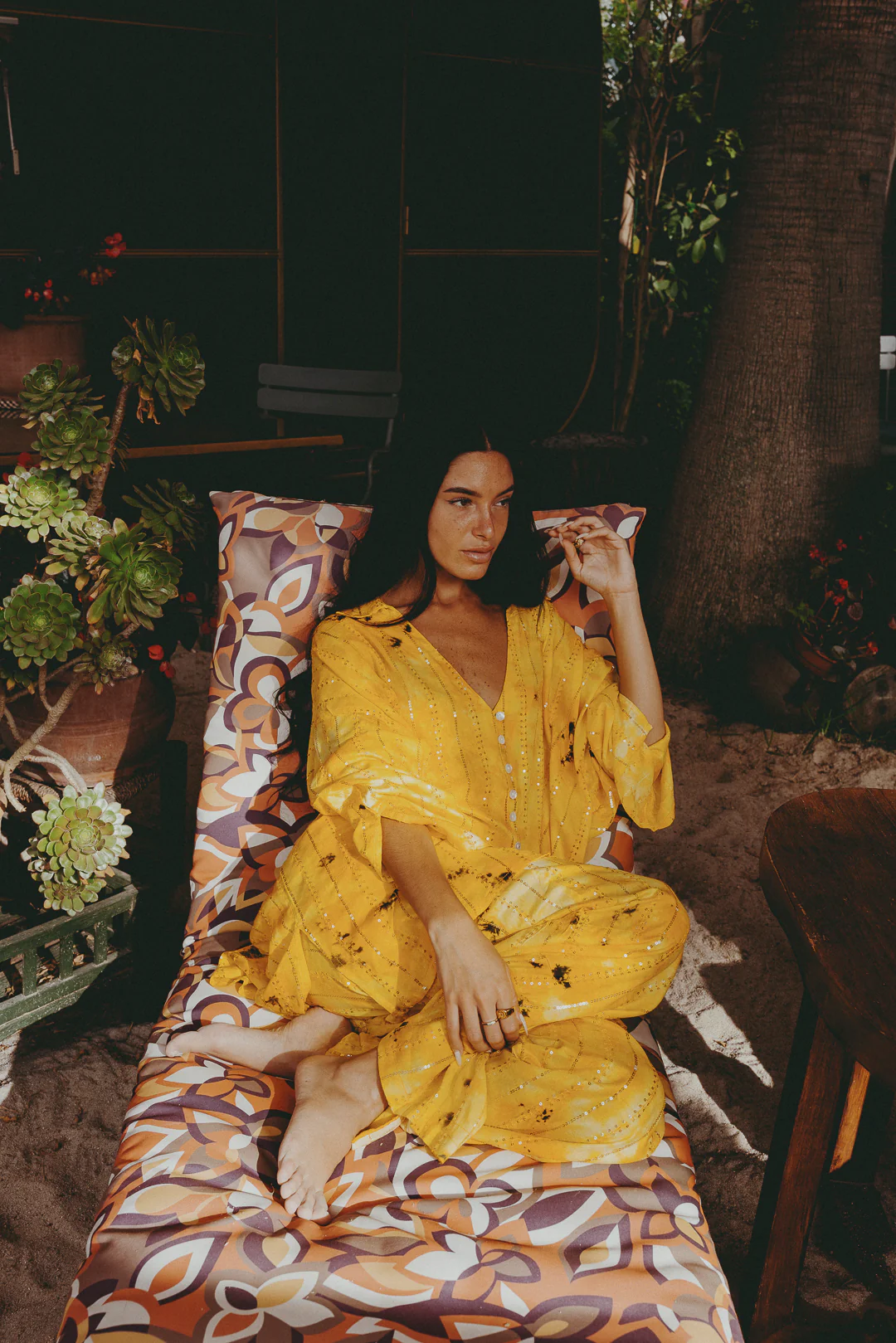 'Soleil ' LOUNGE SET Shirt - Yellow - Image 3