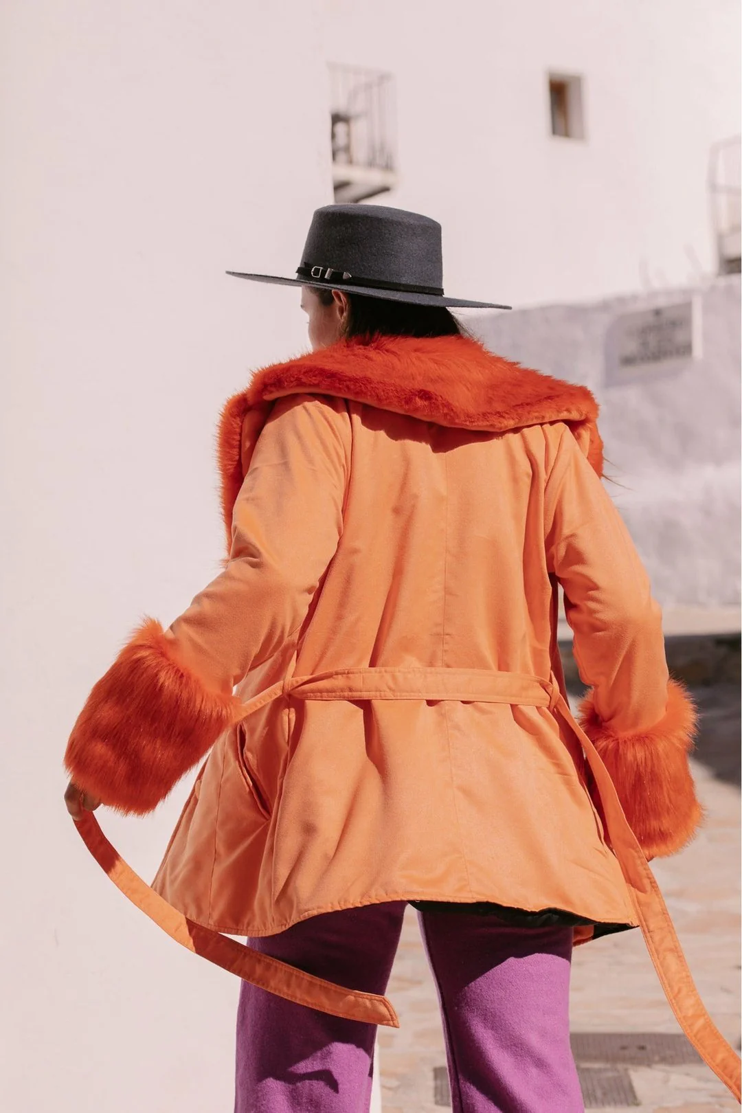 THE DUCHESS Coat Short - Tangerine - Image 10