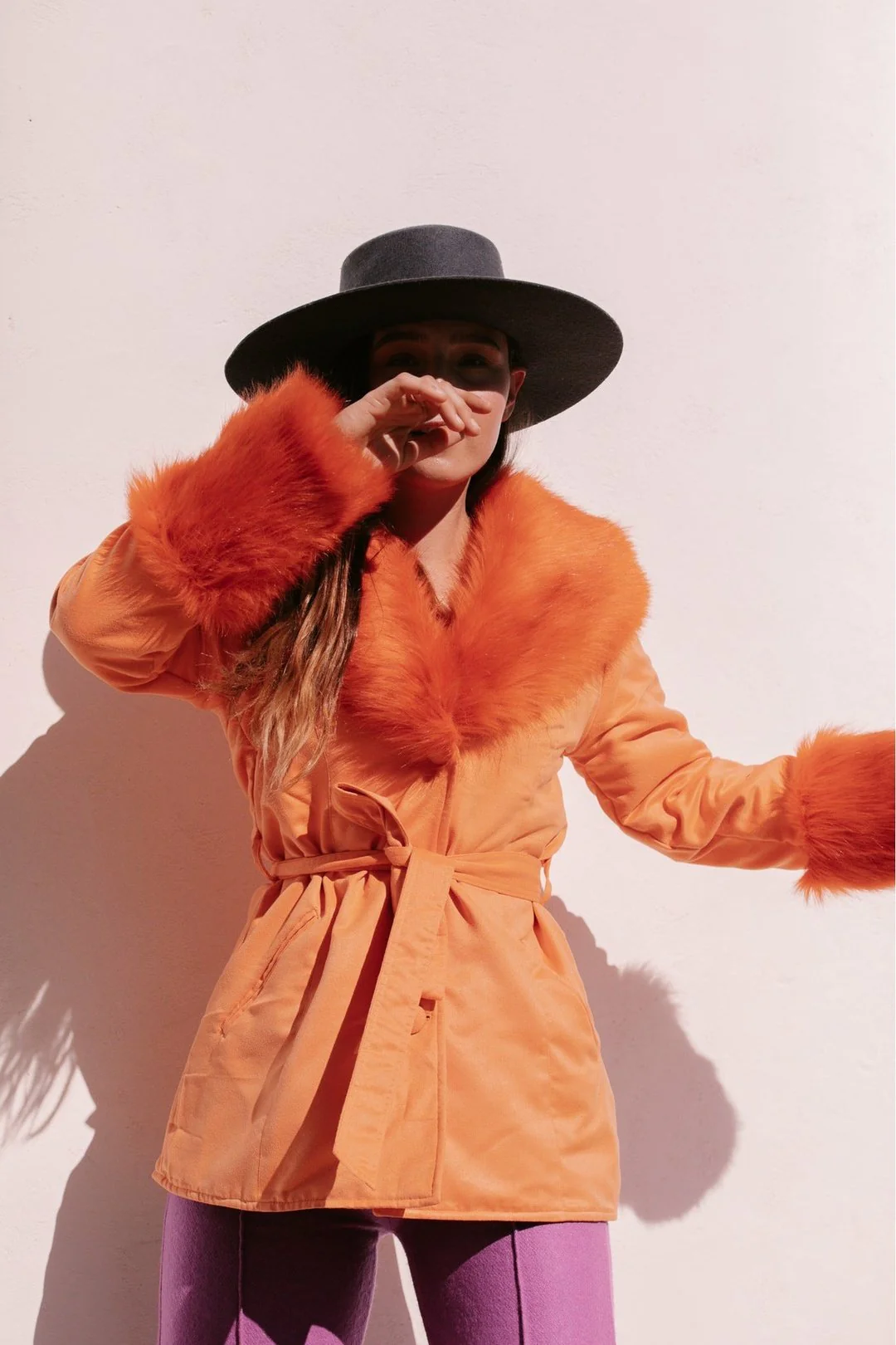 THE DUCHESS Coat Short - Tangerine - Image 4