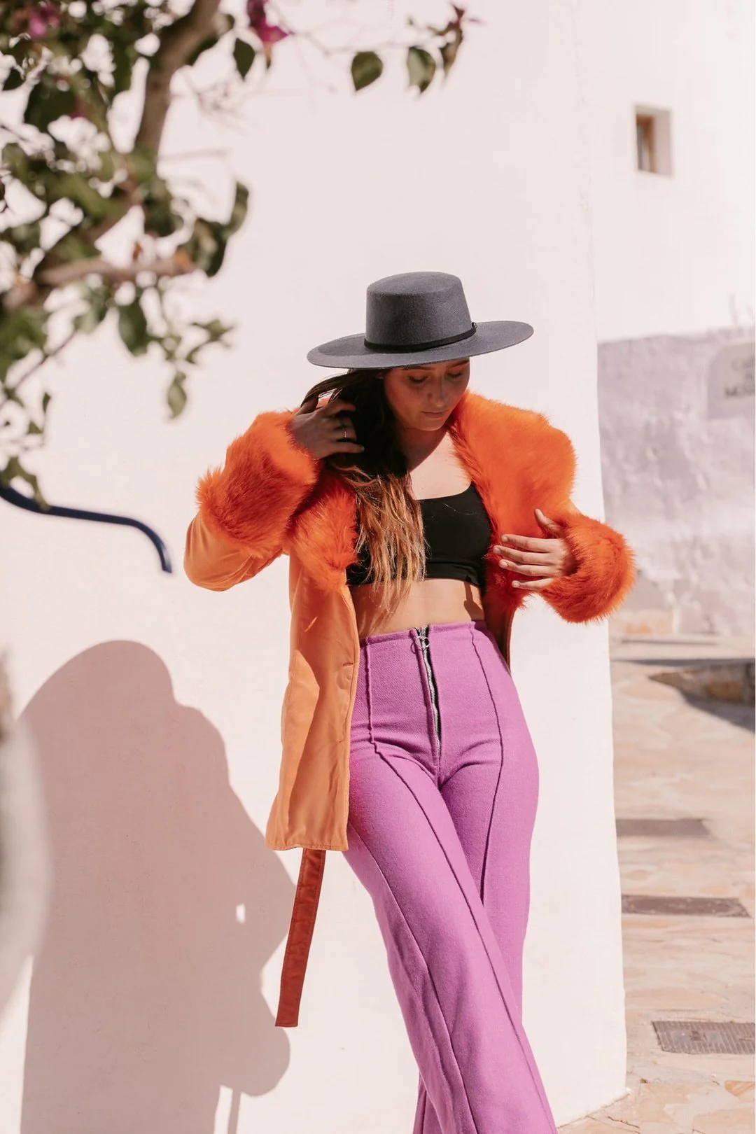 THE DUCHESS Coat Short - Tangerine - Image 5