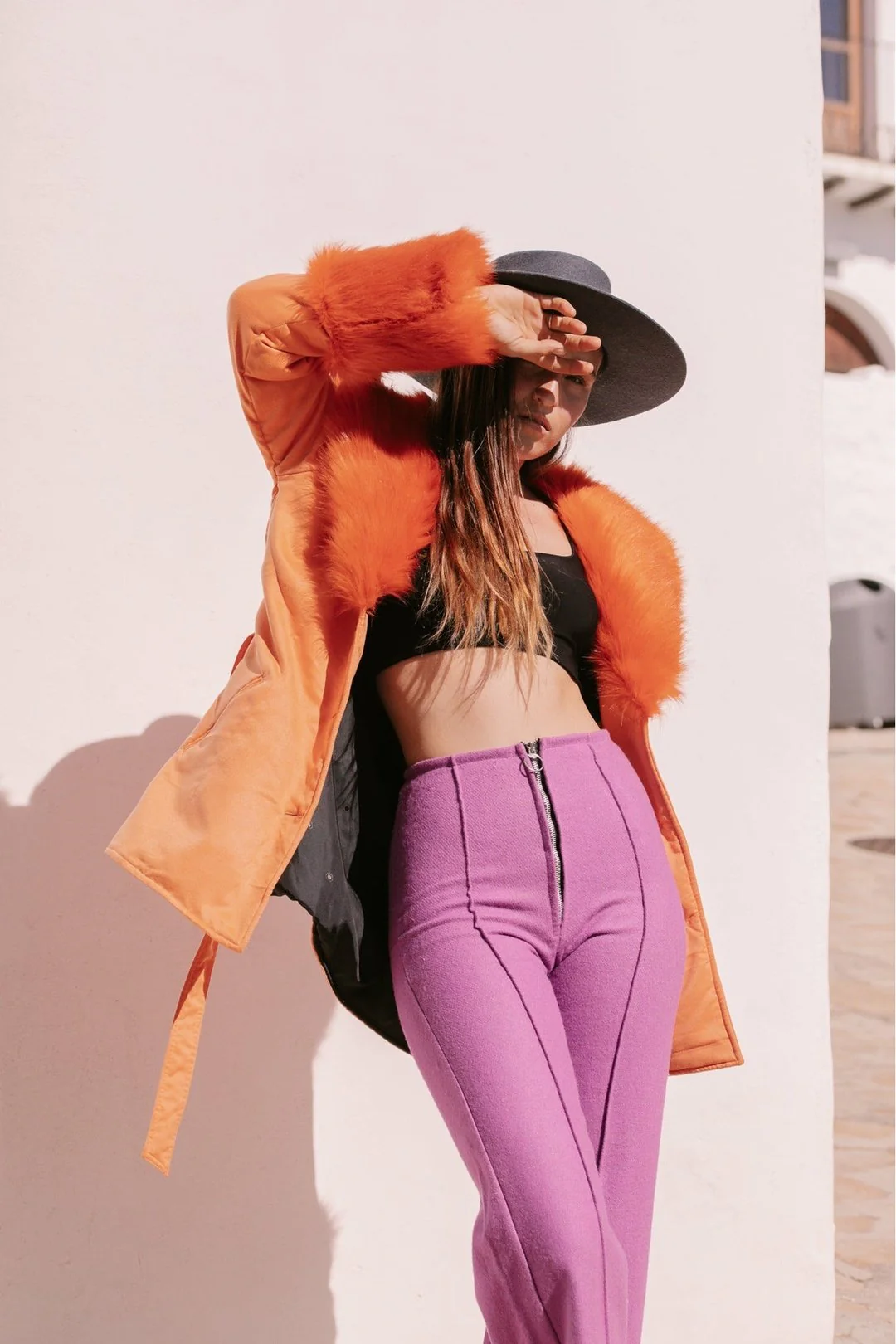 THE DUCHESS Coat Short - Tangerine - Image 7