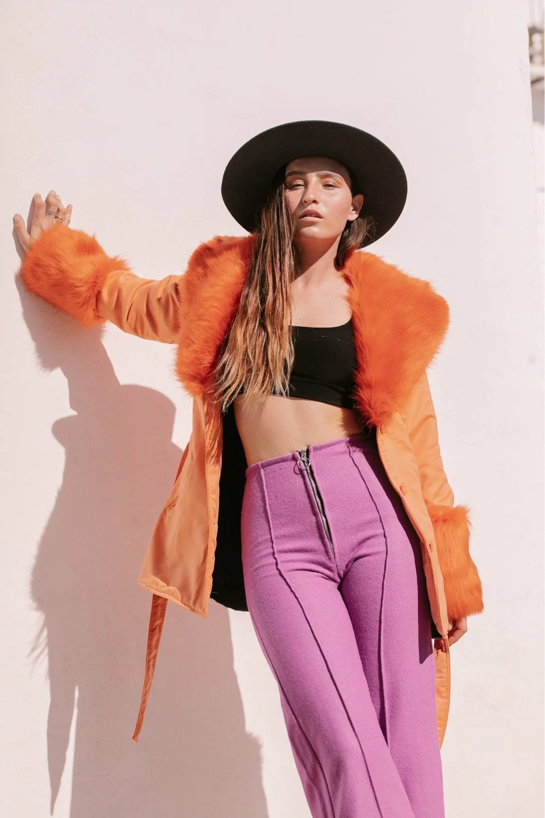 THE DUCHESS Coat Short - Tangerine - Image 8