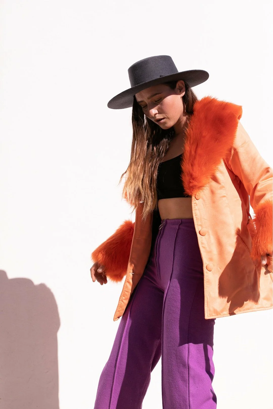 THE DUCHESS Coat Short - Tangerine - Image 9
