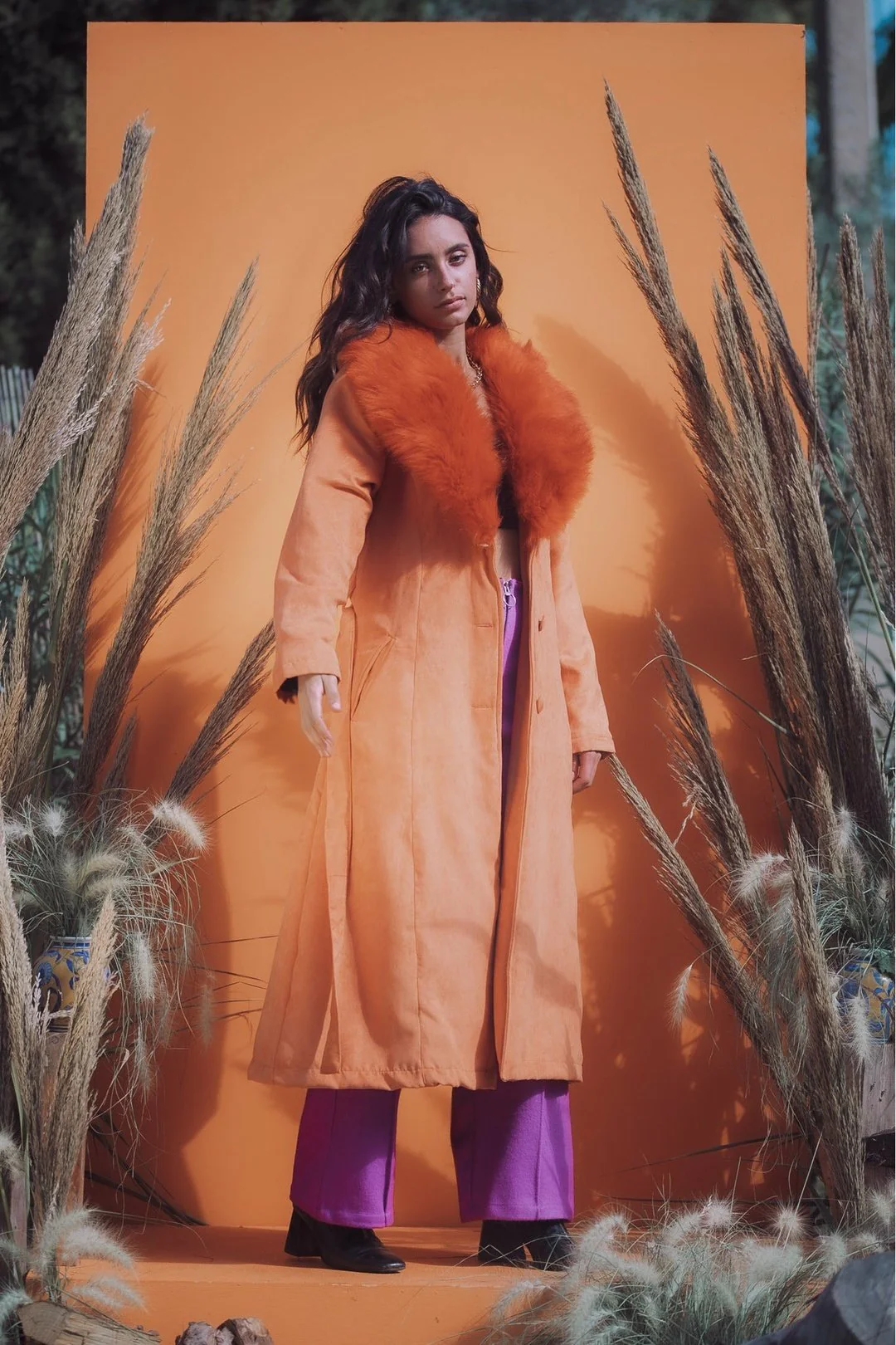 THE DUCHESS Coat - Tangerine - Image 3