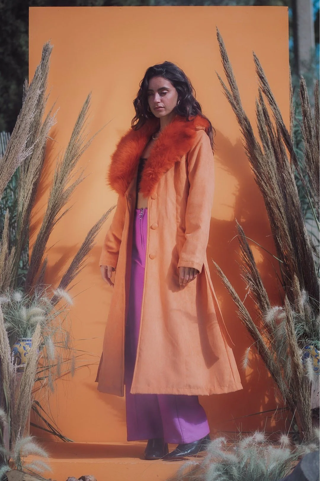 THE DUCHESS Coat - Tangerine - Image 4