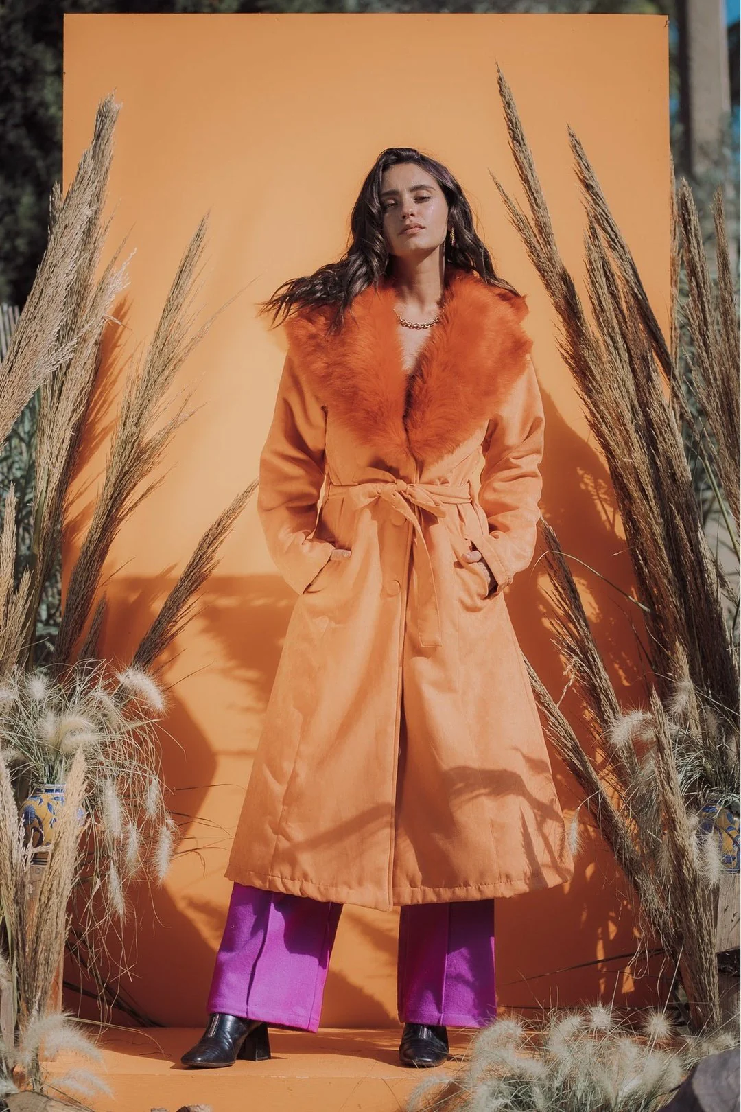 THE DUCHESS Coat - Tangerine - Image 5