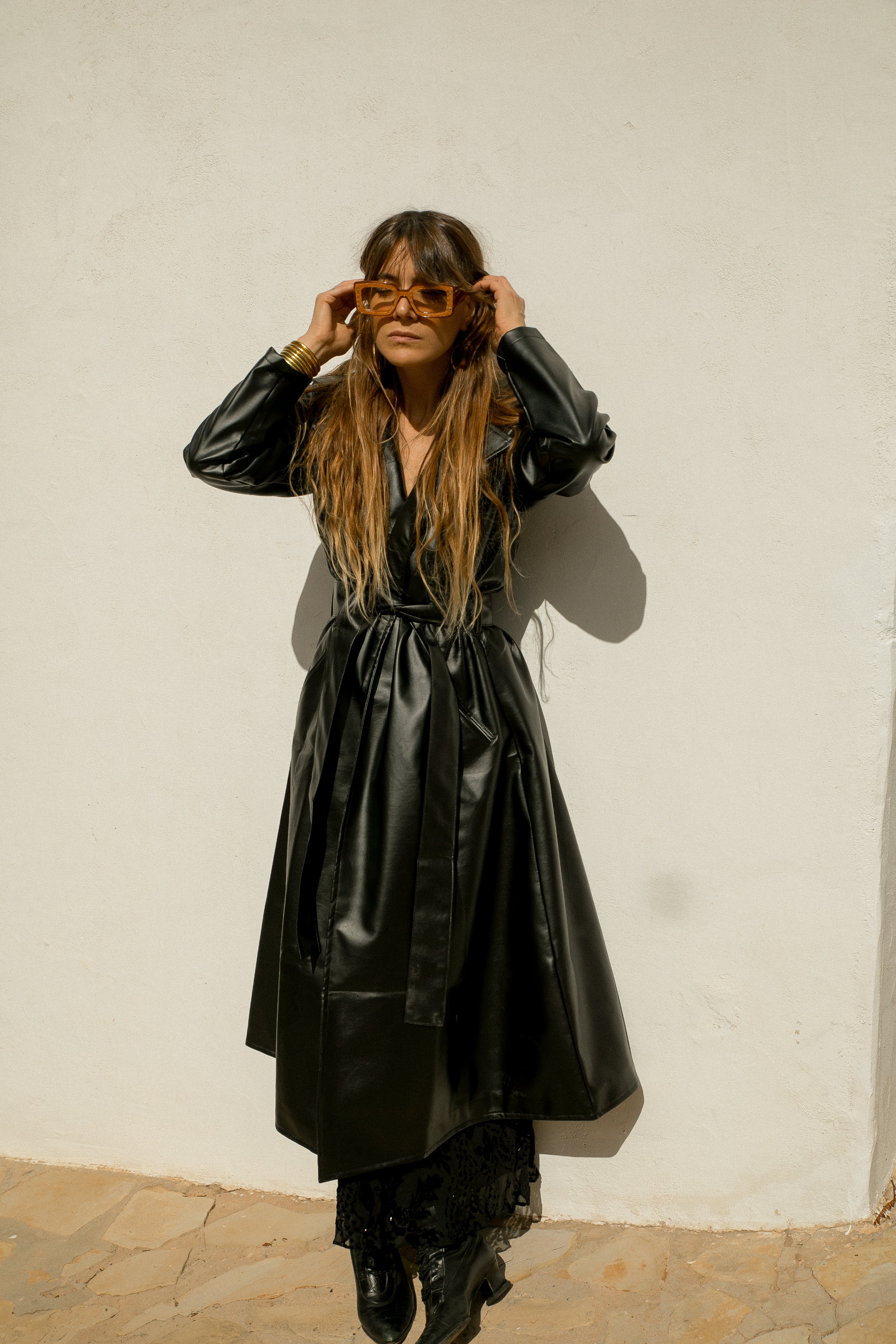 The Neo Pleather coat - Black - Image 2