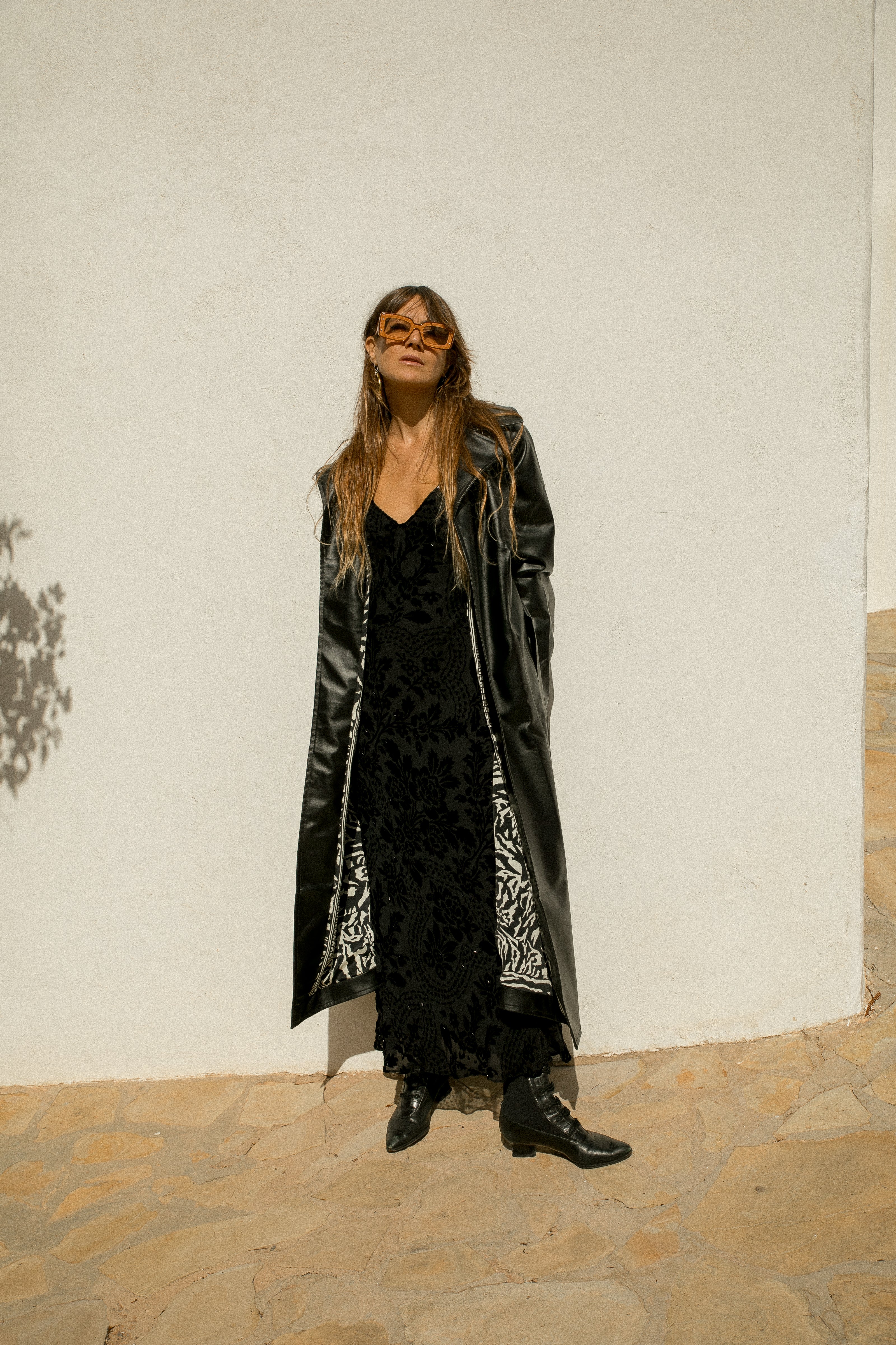 The Neo Pleather coat - Black - Image 7